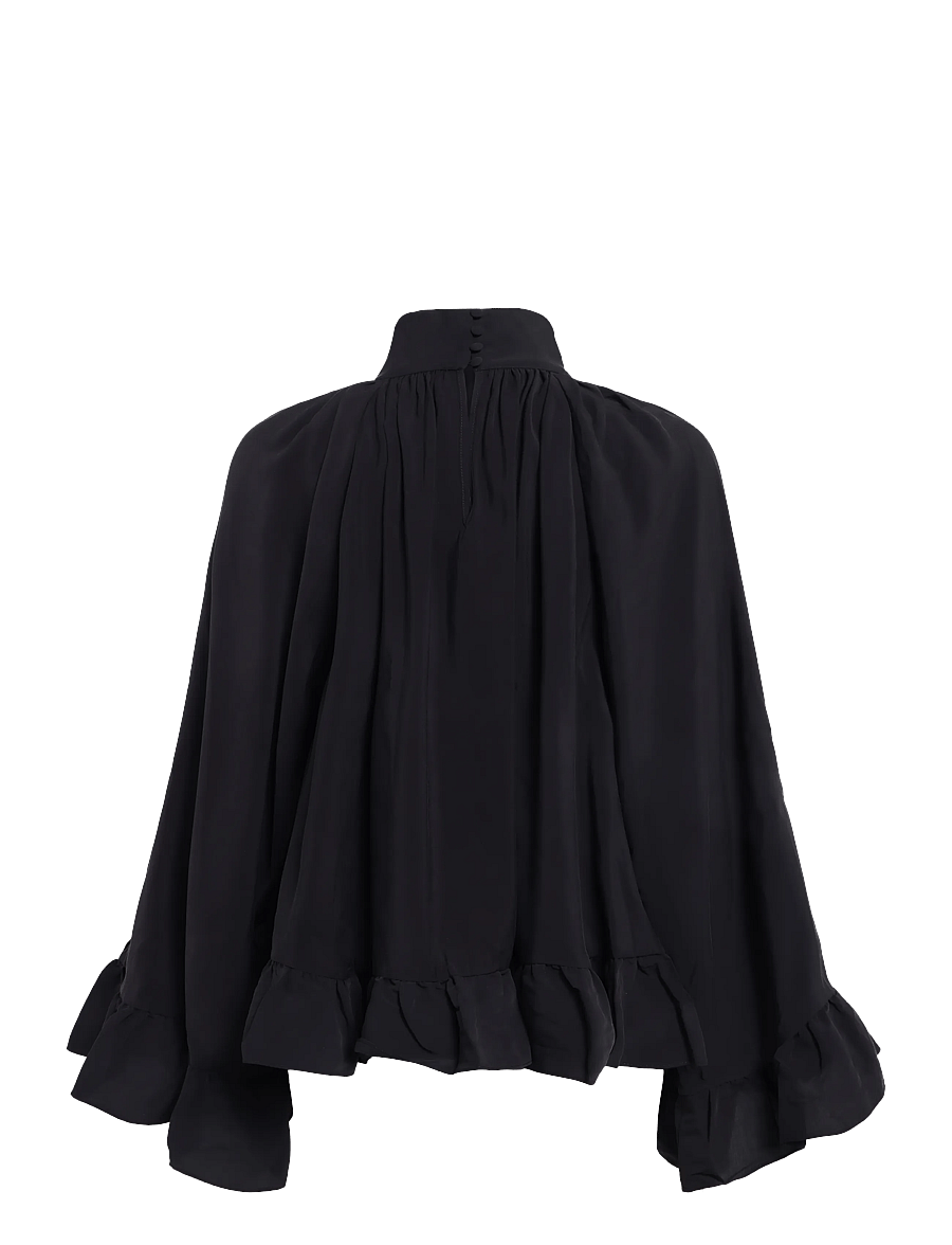 ella&il - Clara Blouse - langärmelige blusen - black - 1