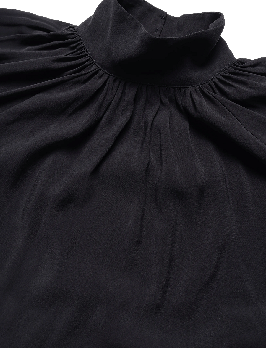 ella&il - Clara Blouse - langärmelige blusen - black - 2