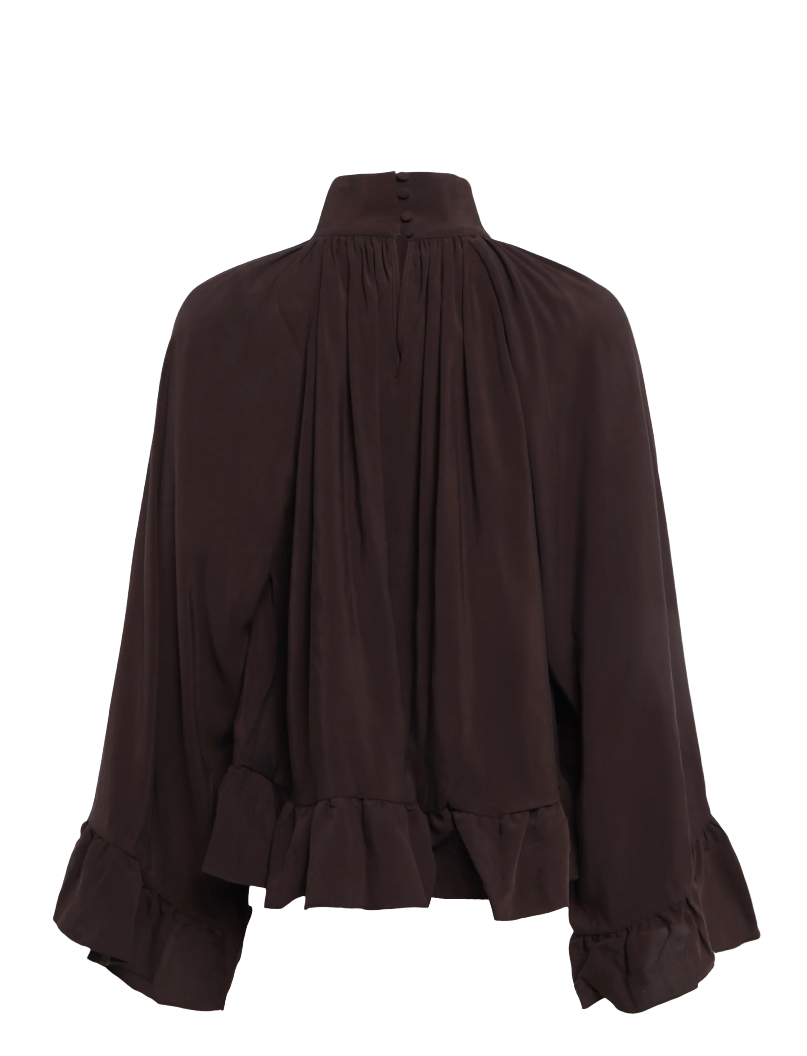 ella&il - Clara Blouse - långärmade blusar - brown - 2