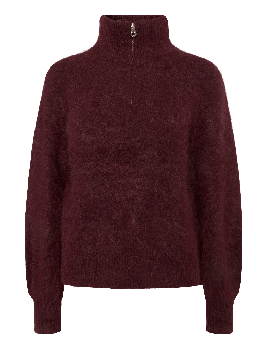 ella&il - Li Chunky Sweater - stickade tröjor - oxblood - 1