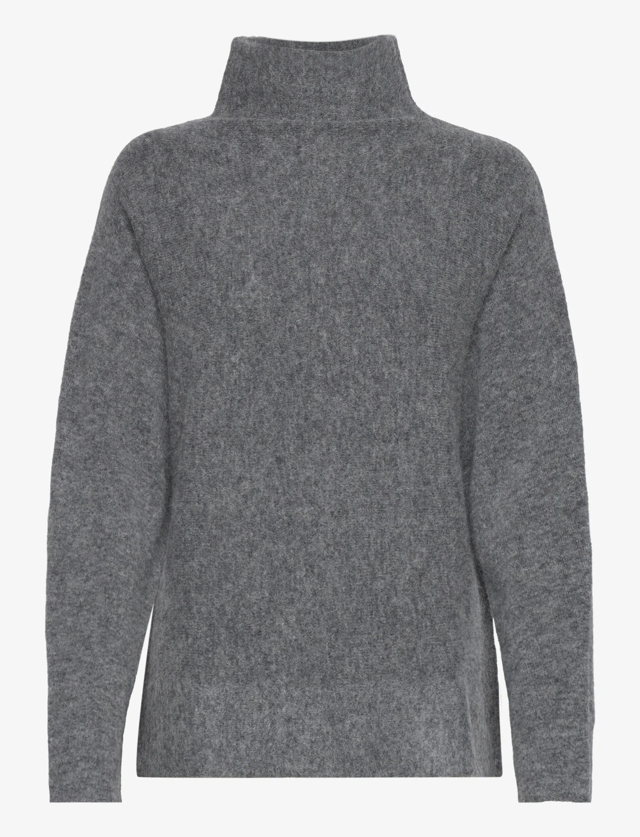 ella&il - Luca alpaca sweater - kõrge kaelusega džemprid - grey melange - 0