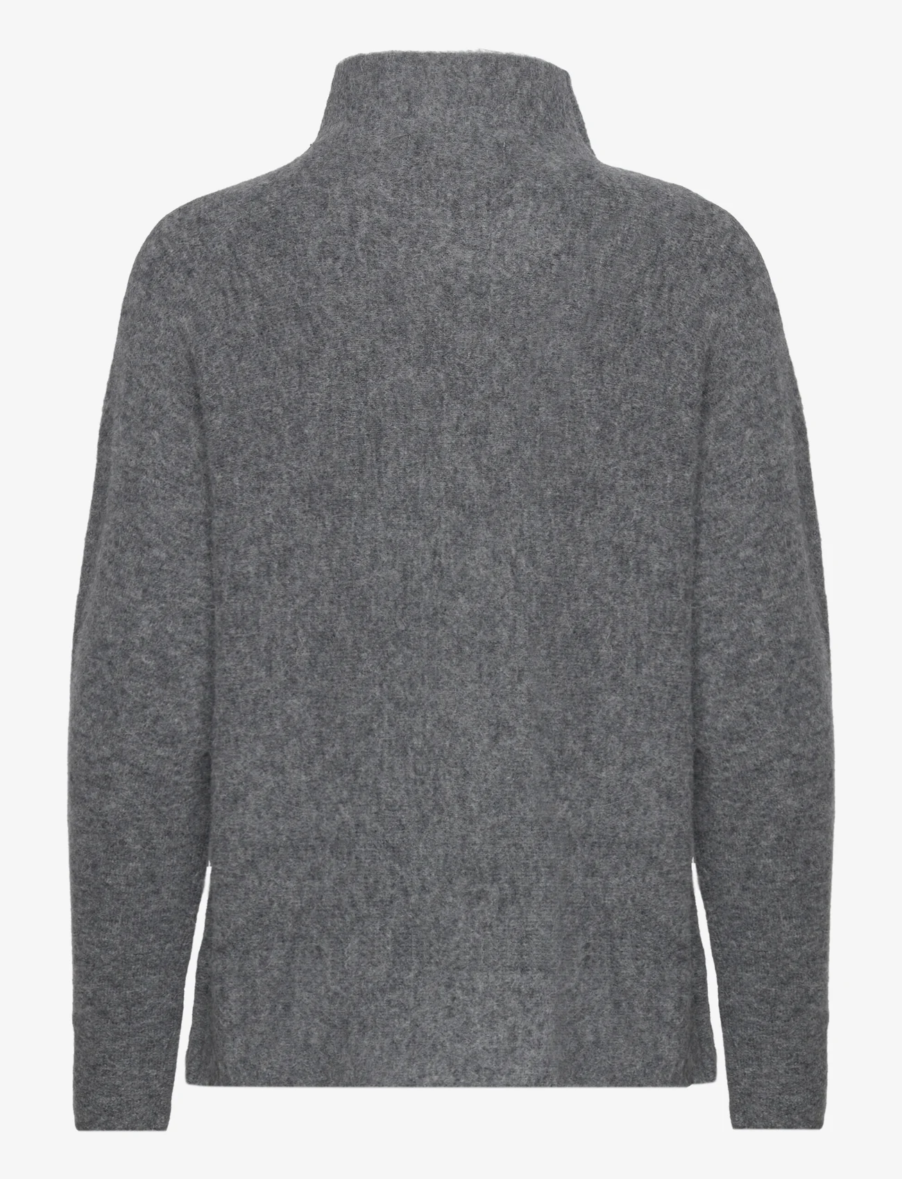 ella&il - Luca alpaca sweater - pologenser - grey melange - 1