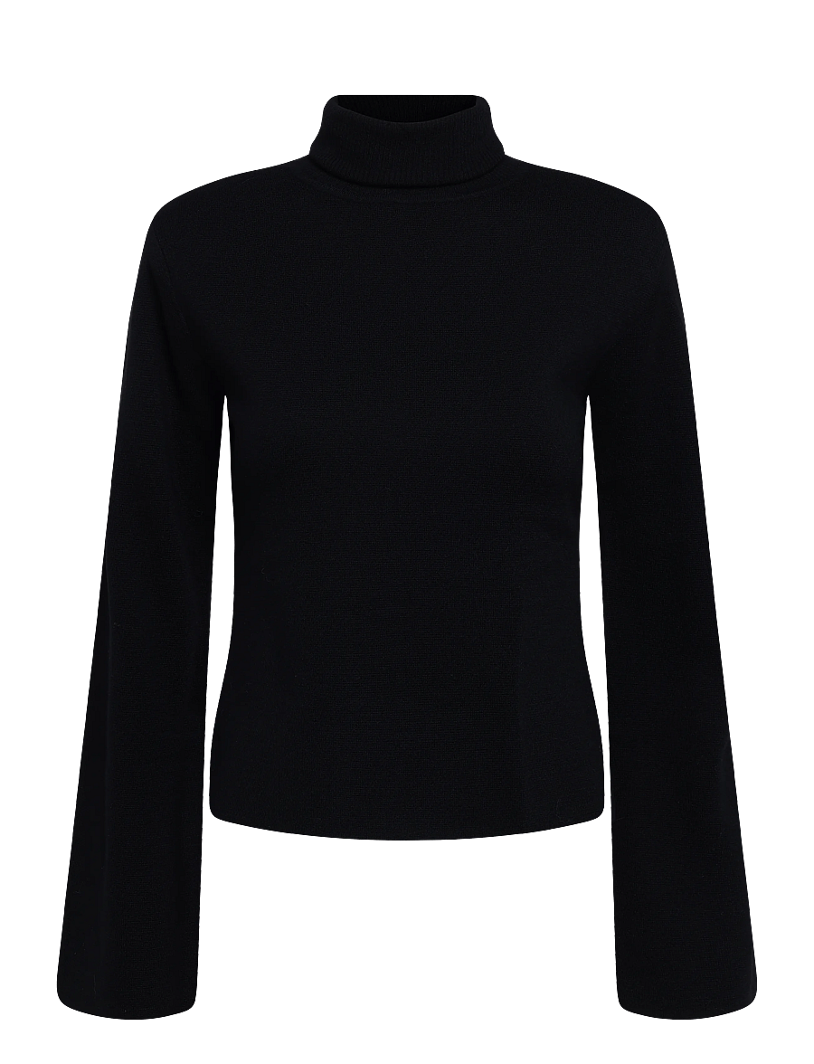 ella&il - Poneh Merino Sweater - rullekraver - black - 1