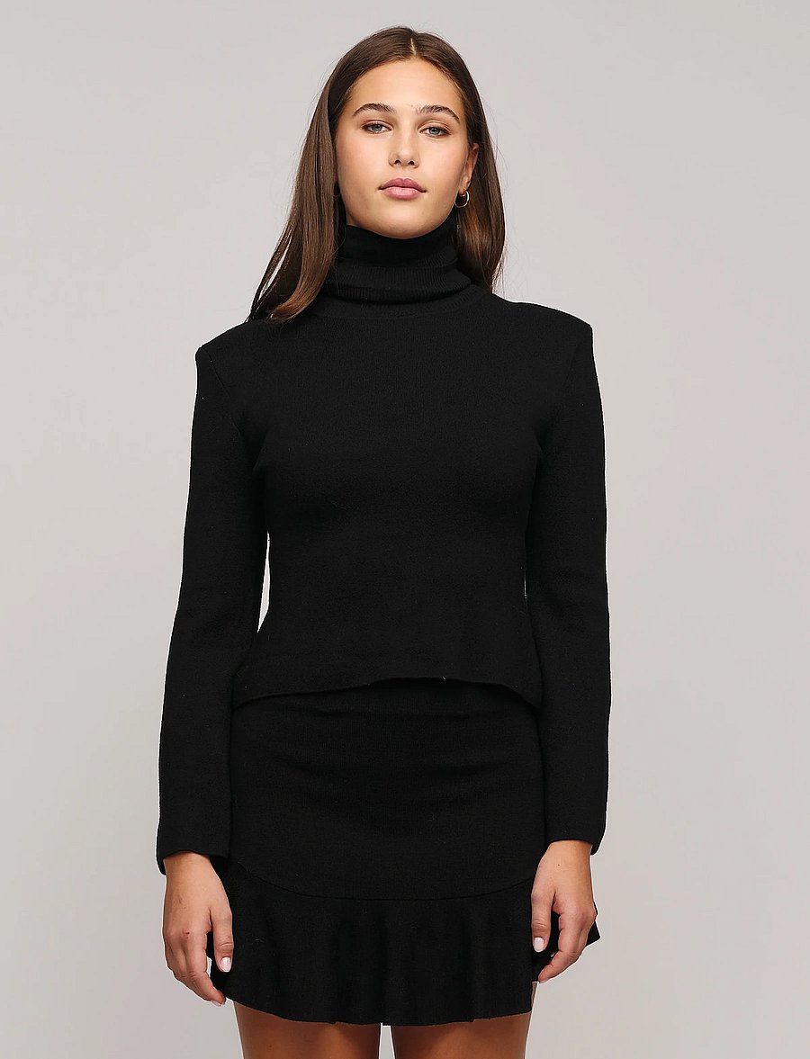 ella&il - Poneh Merino Sweater - rollkragenpullover - black - 0