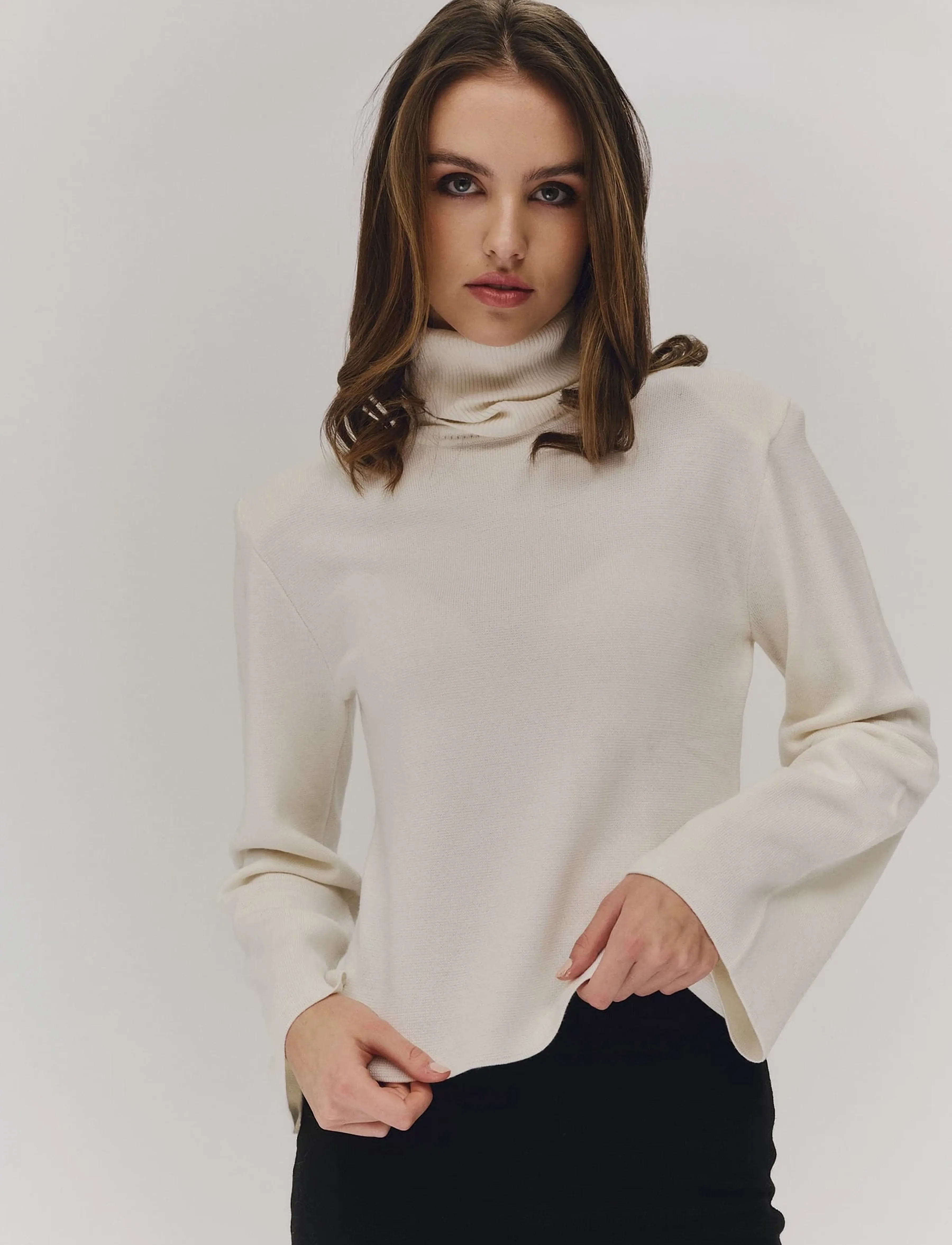 ella&il - Poneh Merino Sweater - rollkragenpullover - white - 0