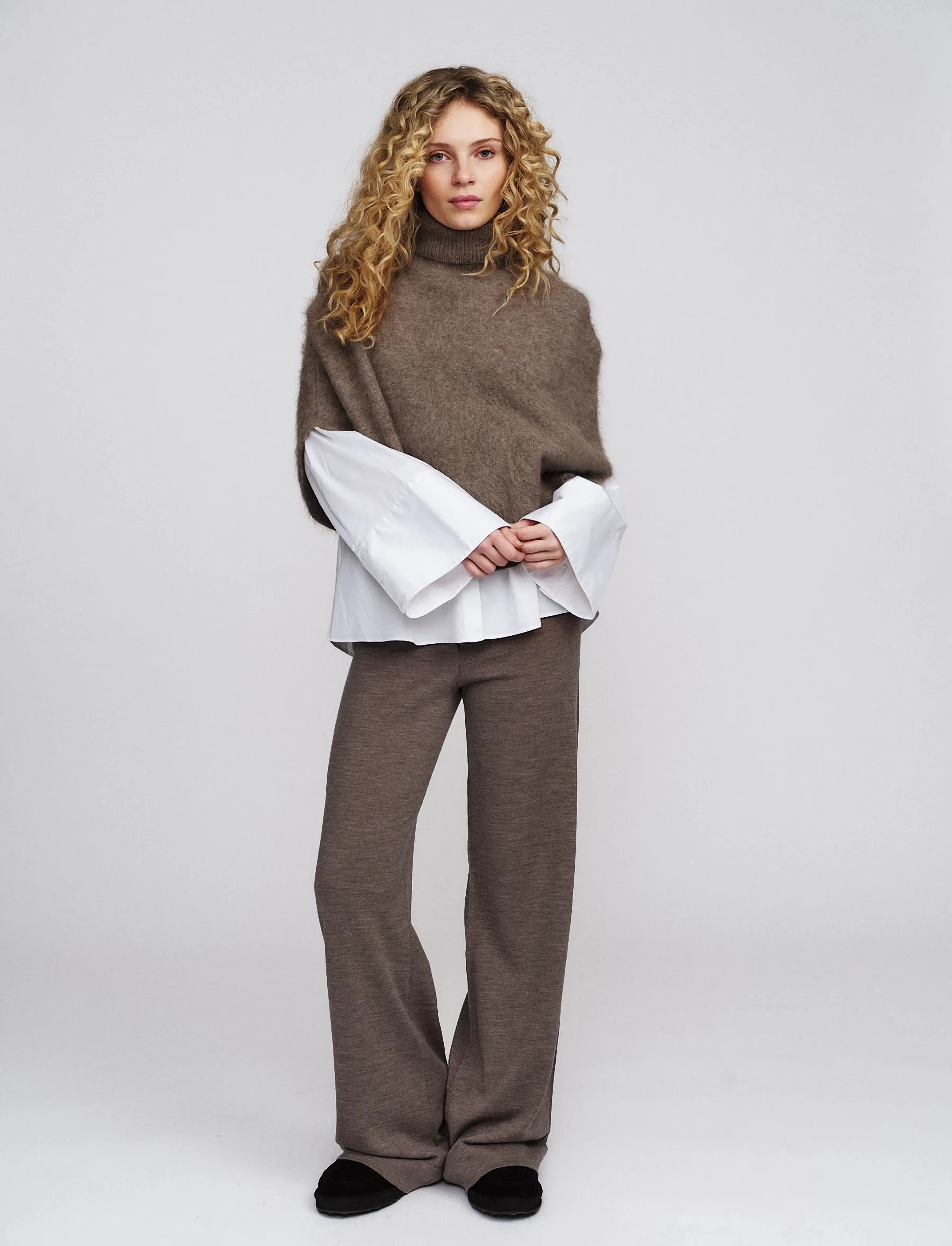 ella&il - Maiken Brushed Poncho - light brown - 2