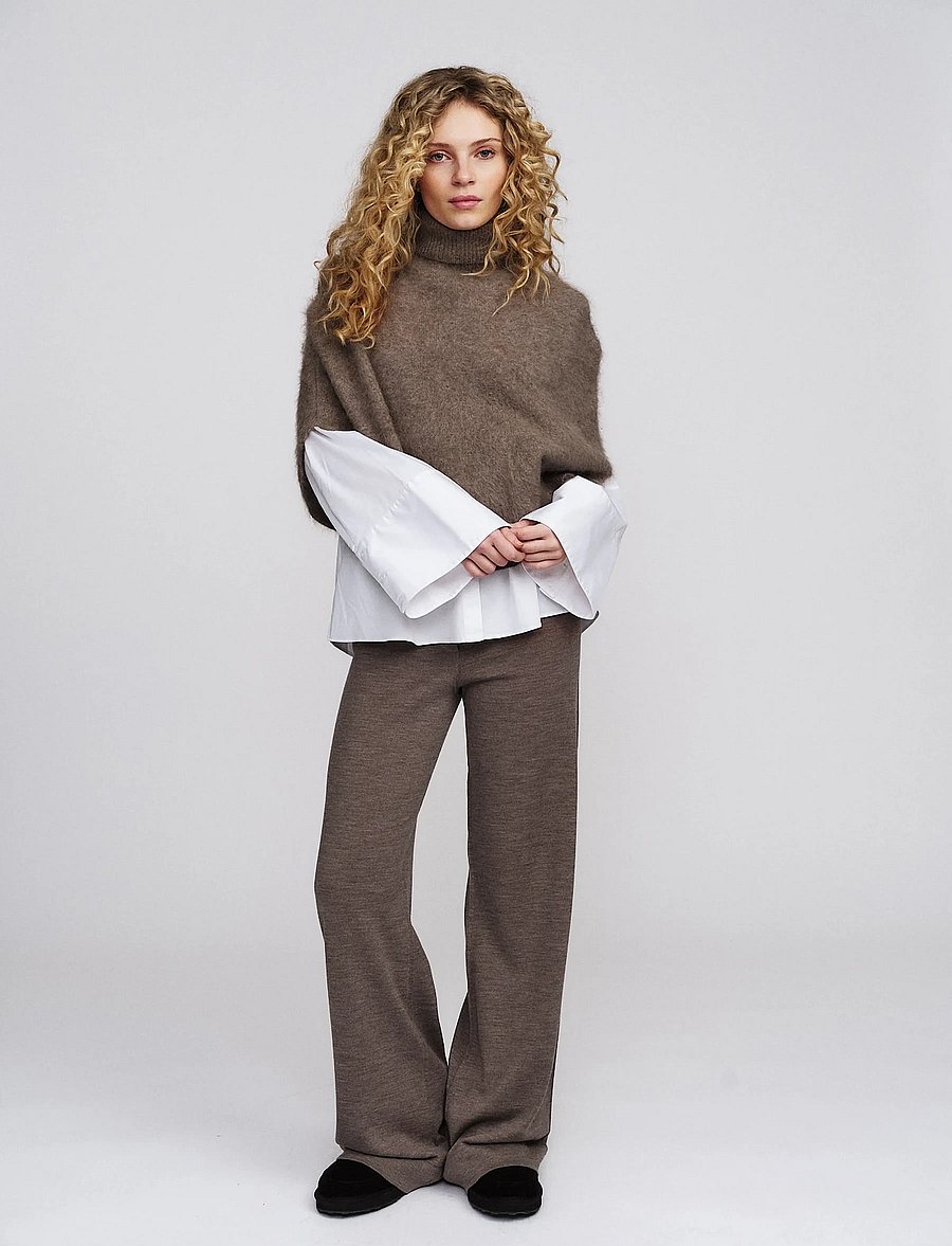 ella&il - Maiken Brushed Poncho - light brown - 2