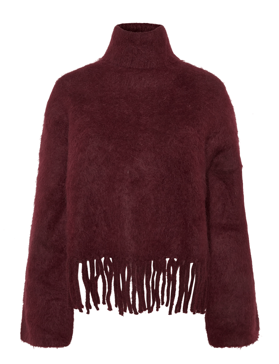 ella&il - Milena Chunky Sweater - stickade tröjor - oxblood - 1