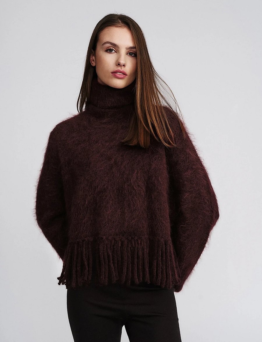 ella&il - Milena Chunky Sweater - oxblood - 0