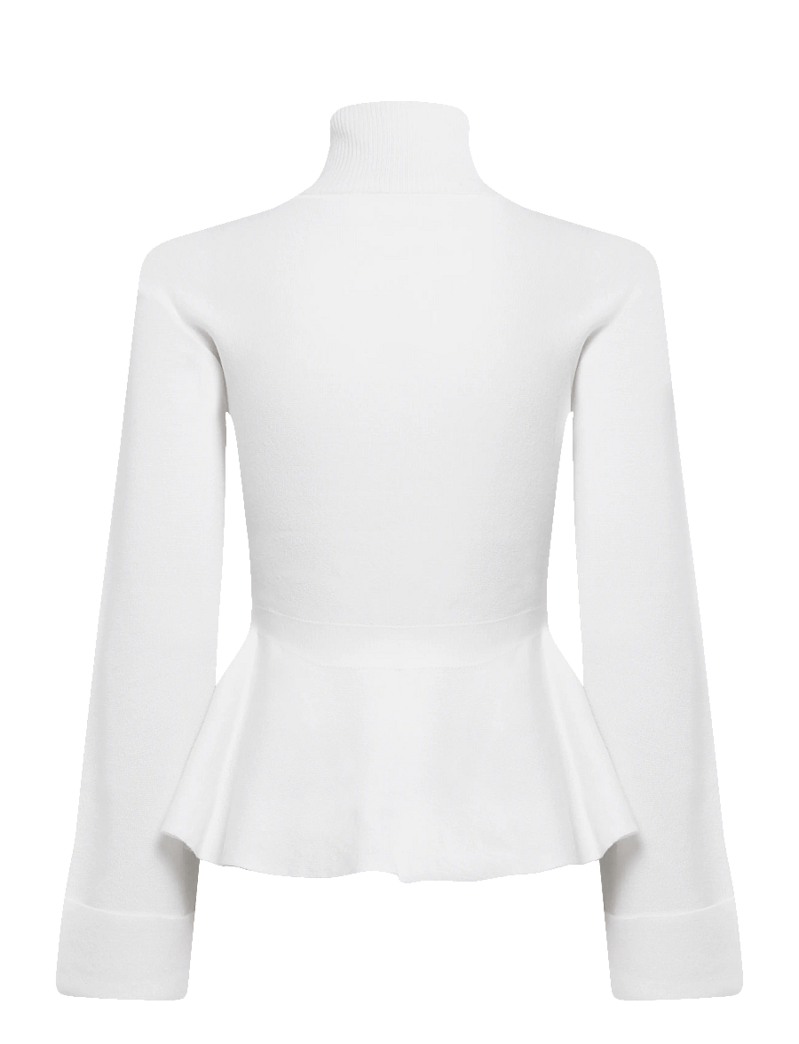 ella&il - Ovie Merino Sweater - stickade tröjor - white - 2