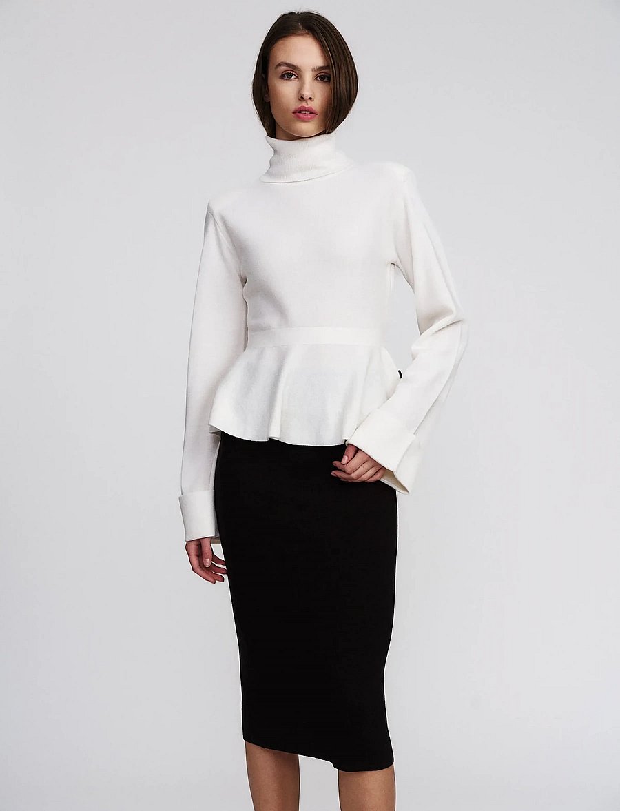 ella&il - Ovie Merino Sweater - striktrøjer - white - 0