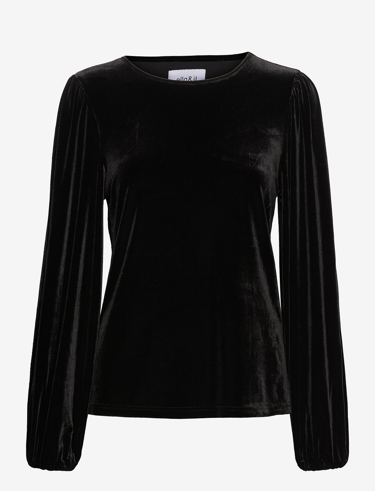 ella&il - Marlon velour top - black - 0