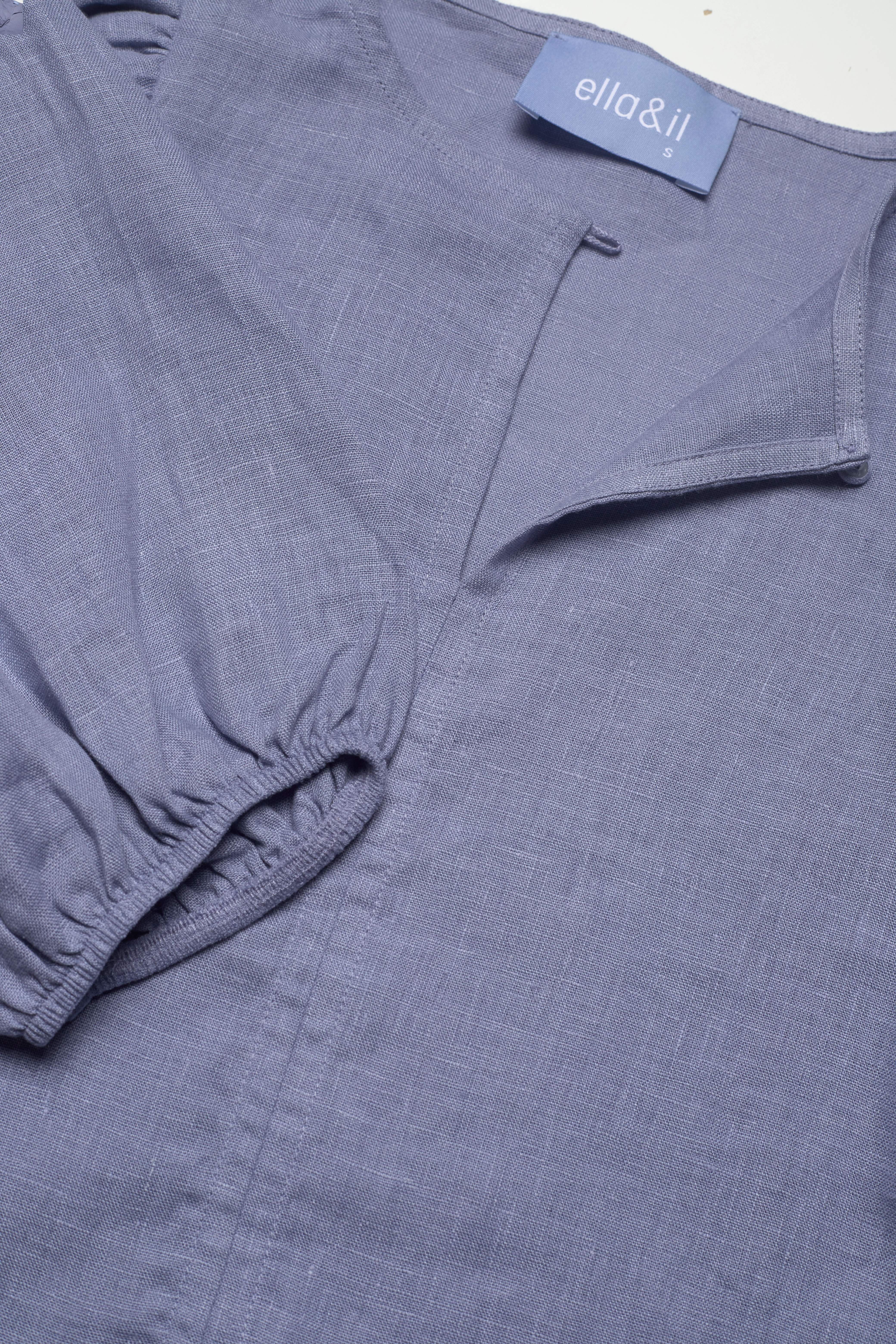 ella&il - Anna linen top - dusty blue - 2
