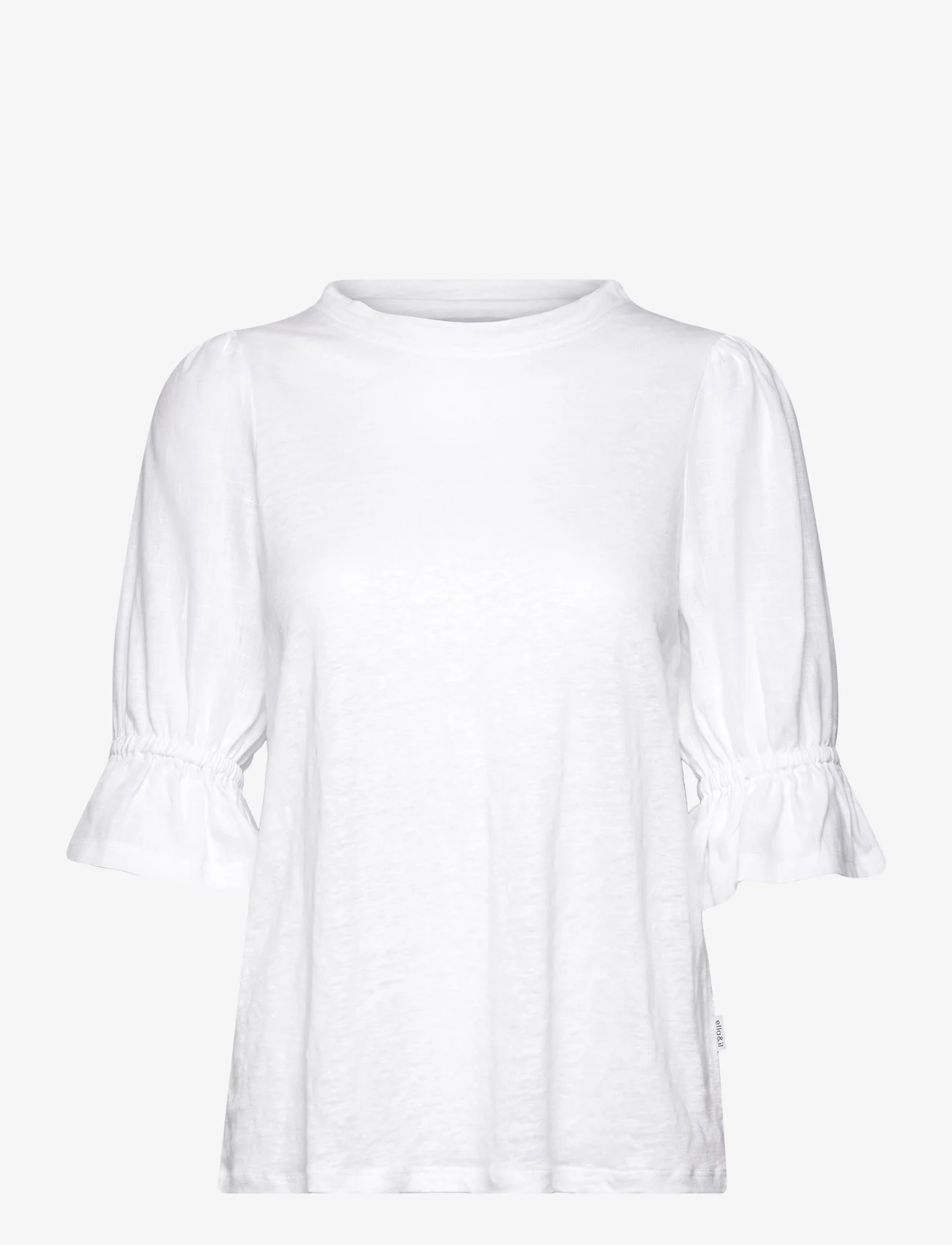 ella&il - Janna linen top - t-shirts - white - 0