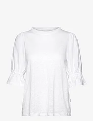 ella&il - Janna linen top - t-shirts - white - 0