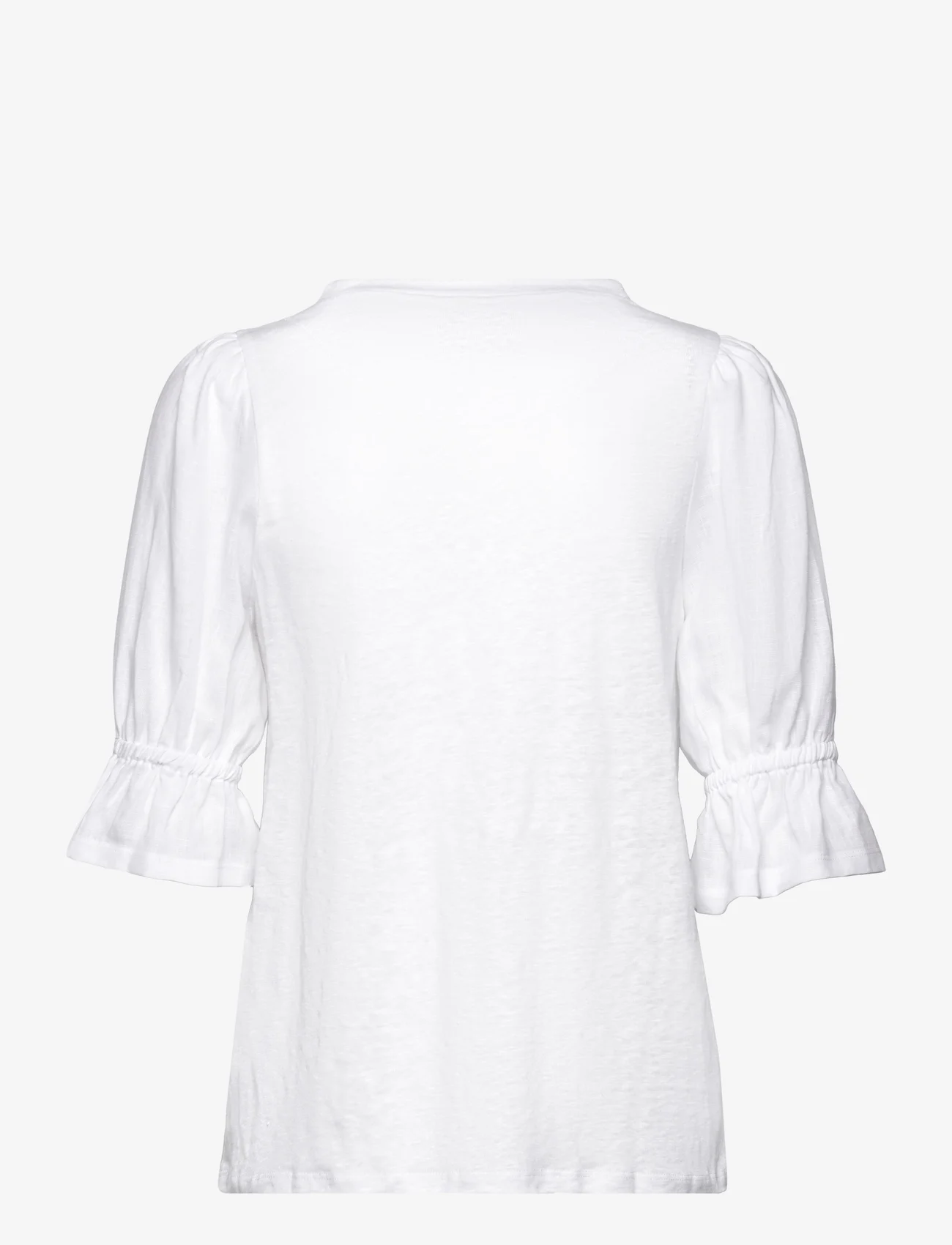 ella&il - Janna linen top - t-shirts - white - 1