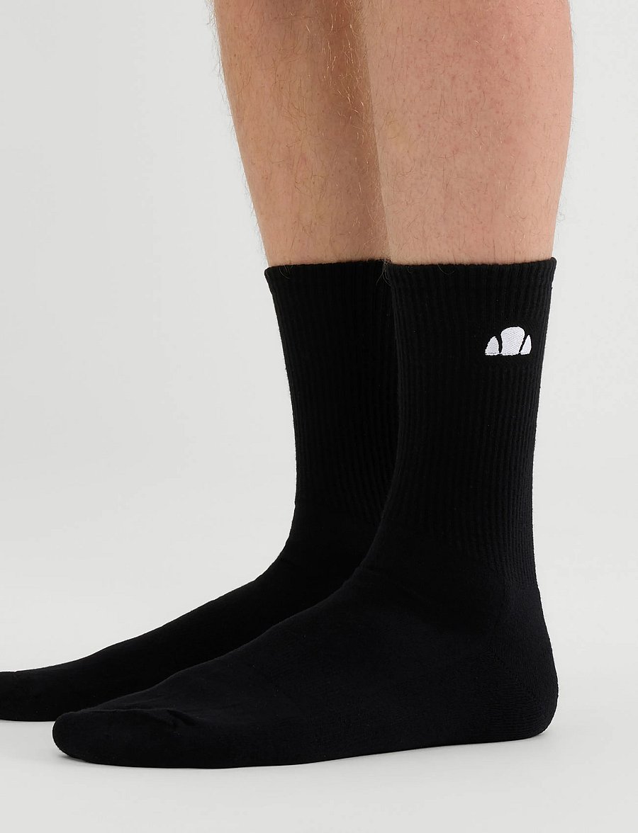Ellesse - ALACRE CREW SOCK 3 PACK - klassikalised sokid - black - 0