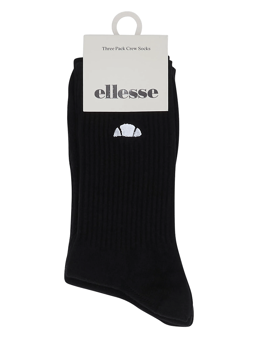 Ellesse - ALACRE CREW SOCK 3 PACK - klassikalised sokid - black - 2
