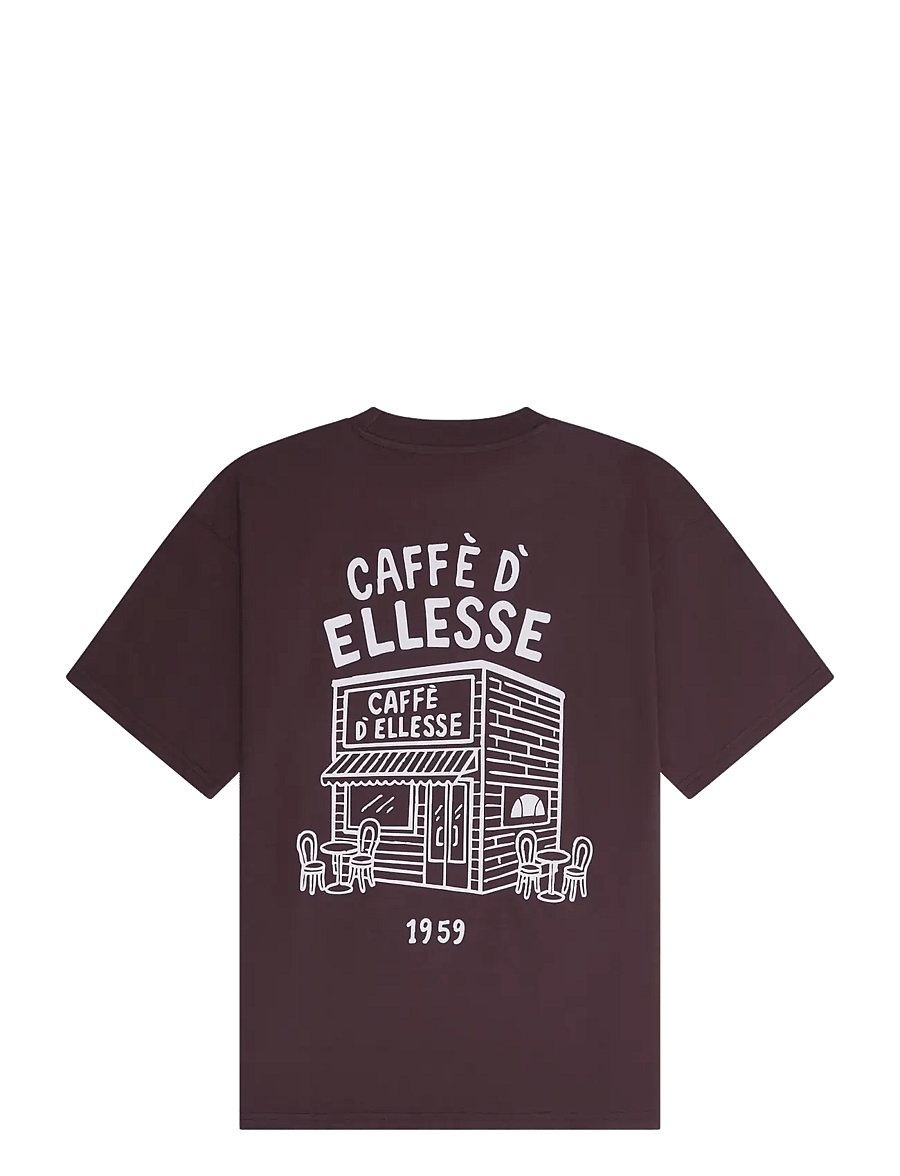 Ellesse - CAFFE TEE - kurzärmelige t-shirts - dark brown - 2