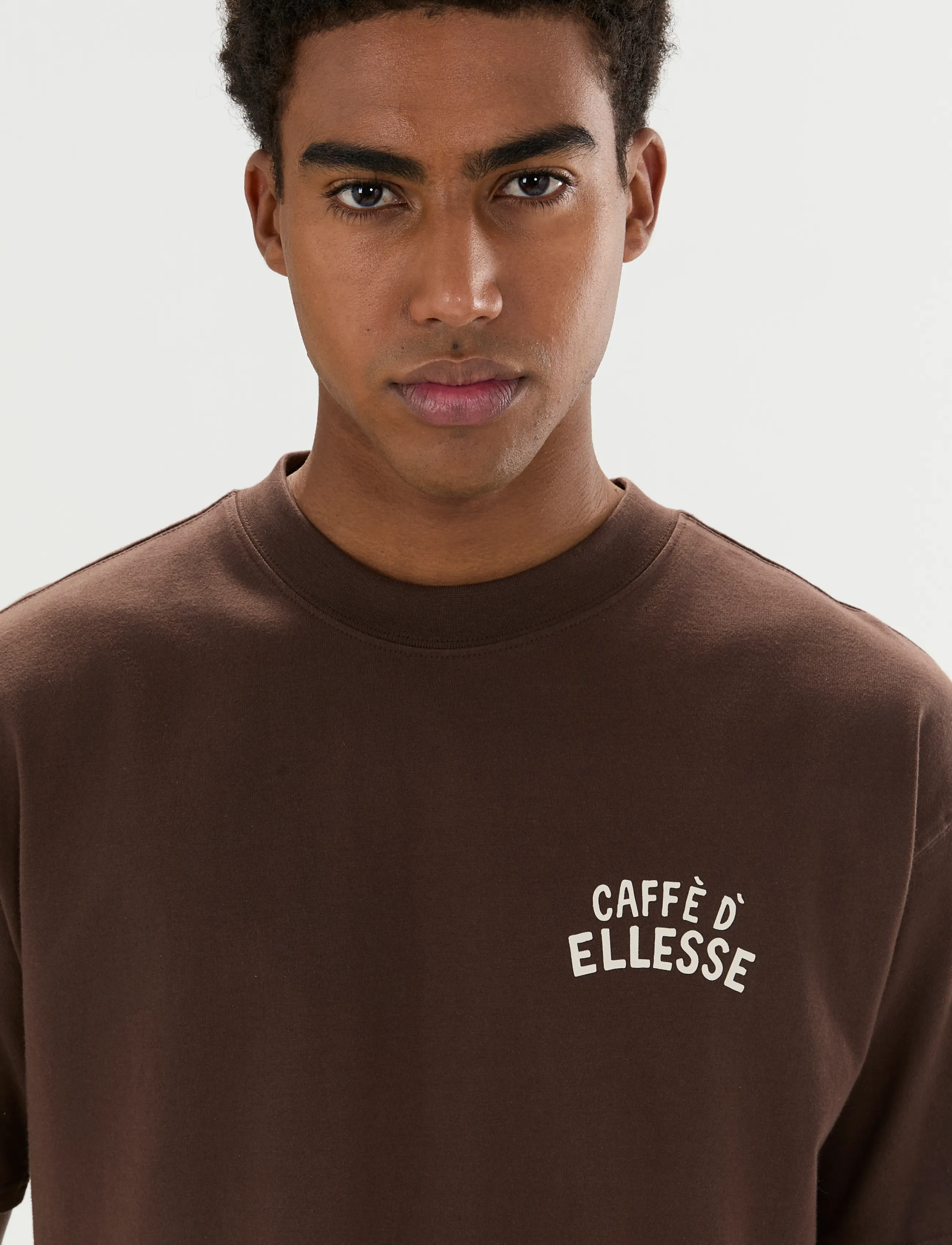 Ellesse CAFFE TEE - Tøj - DARK BROWN / brown