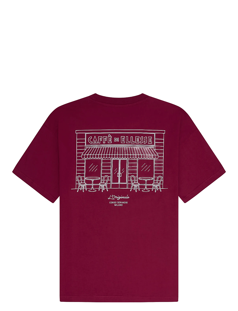 Ellesse - DECA TEE - lühikeste varrukatega t-särgid - crimson - 2