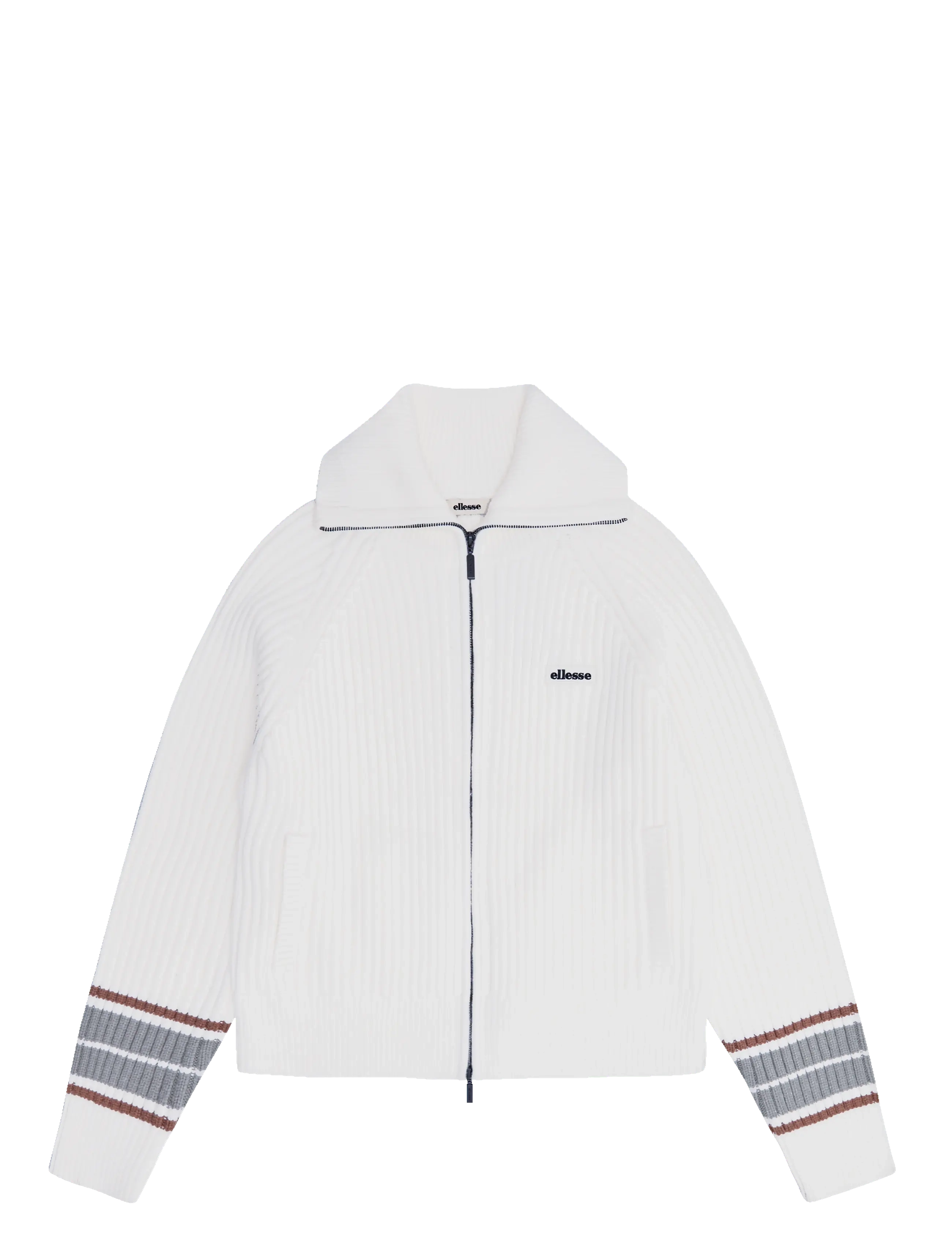 Ellesse TOLLEGNO KNIT TRACK TOP - Tøj - ECRU / white
