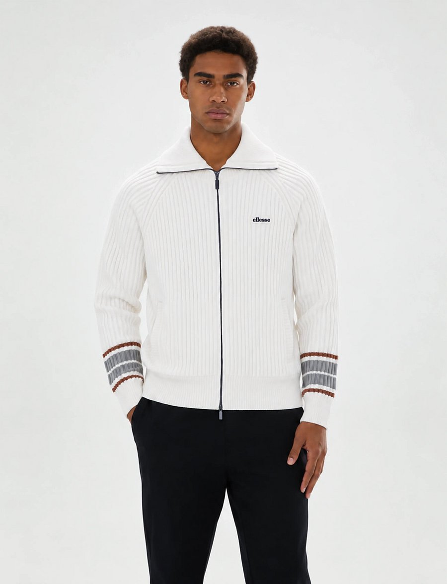 Ellesse - TOLLEGNO KNIT TRACK TOP - fullzip strik - ecru - 0