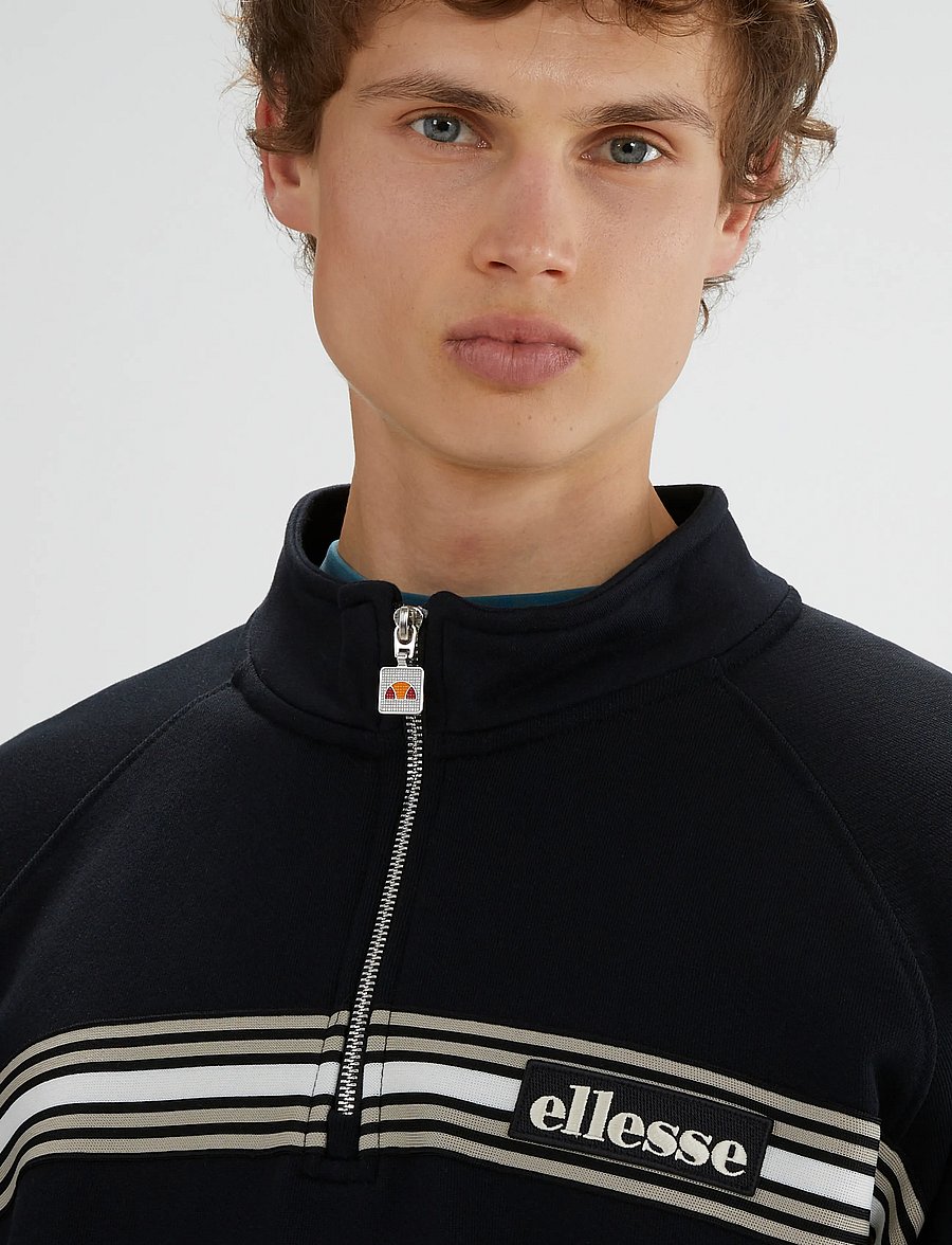 Ellesse - ROSSANTI 1/4 ZIP TOP - sweatshirts - black - 0