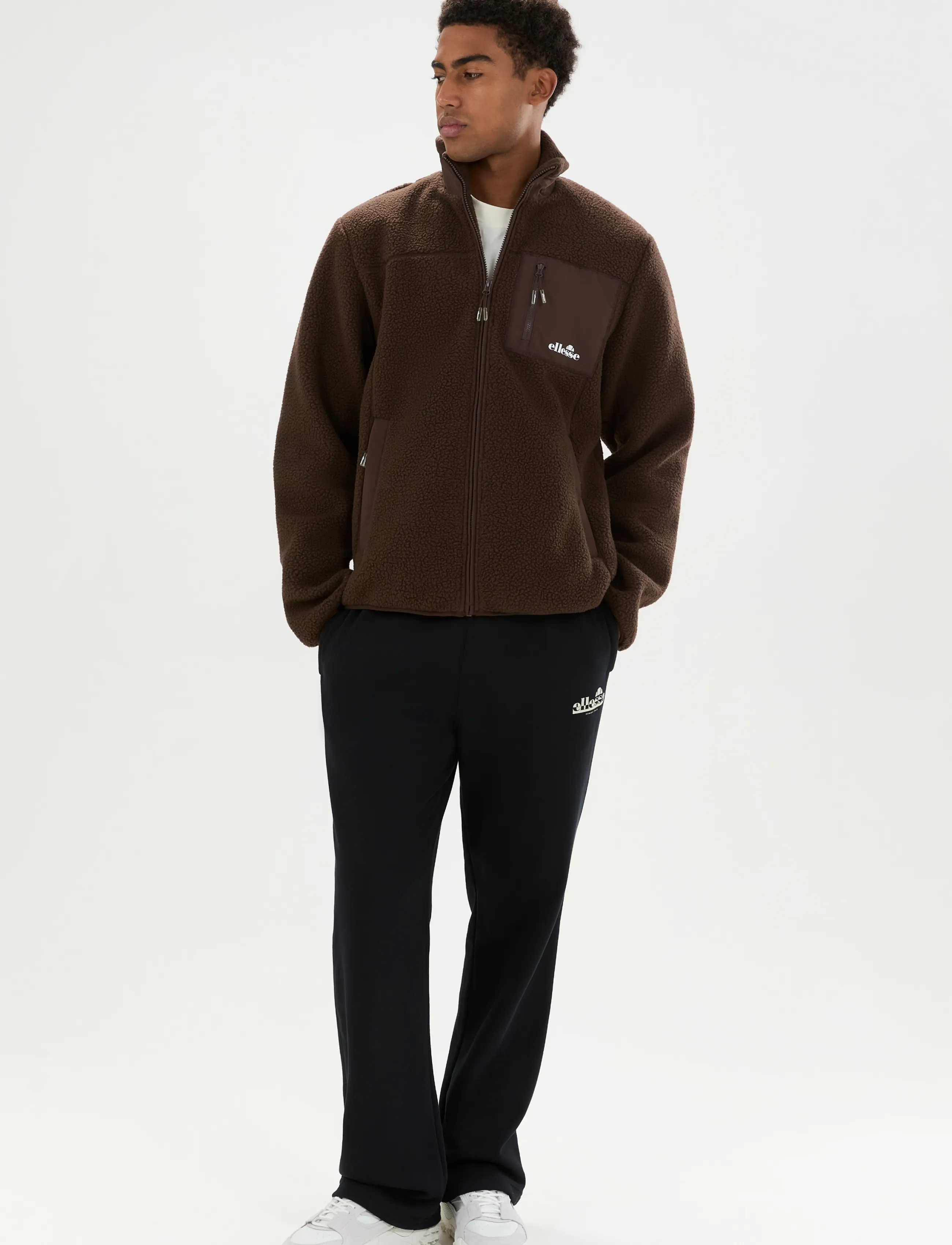 Ellesse - ZERANO 2 FZ JACKET - fleece-pullover - dark brown - 4