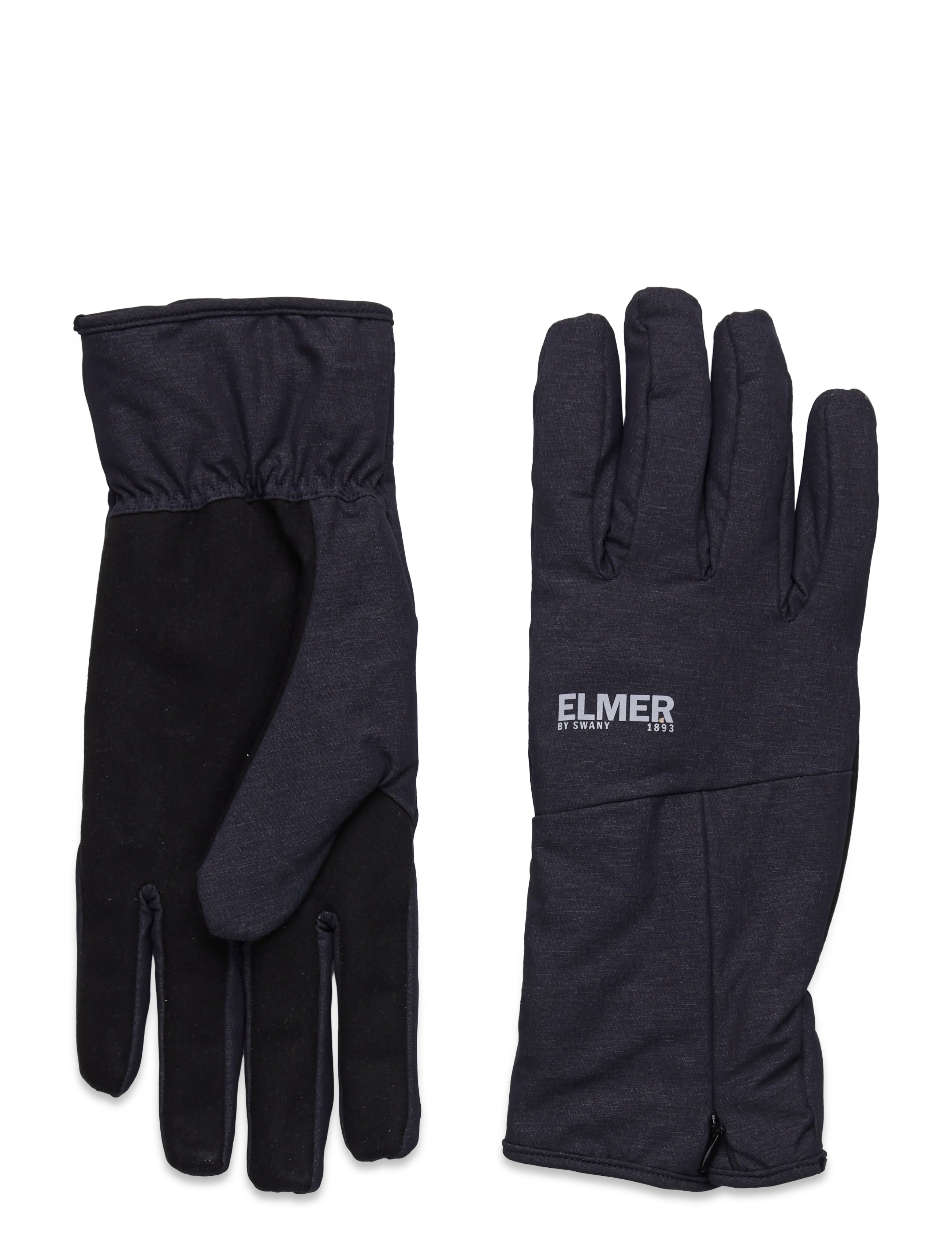Elmer by Swany Zipper Cuff Glove -Charcoal, L, Gloves, Schwarz - Finger Männerswear