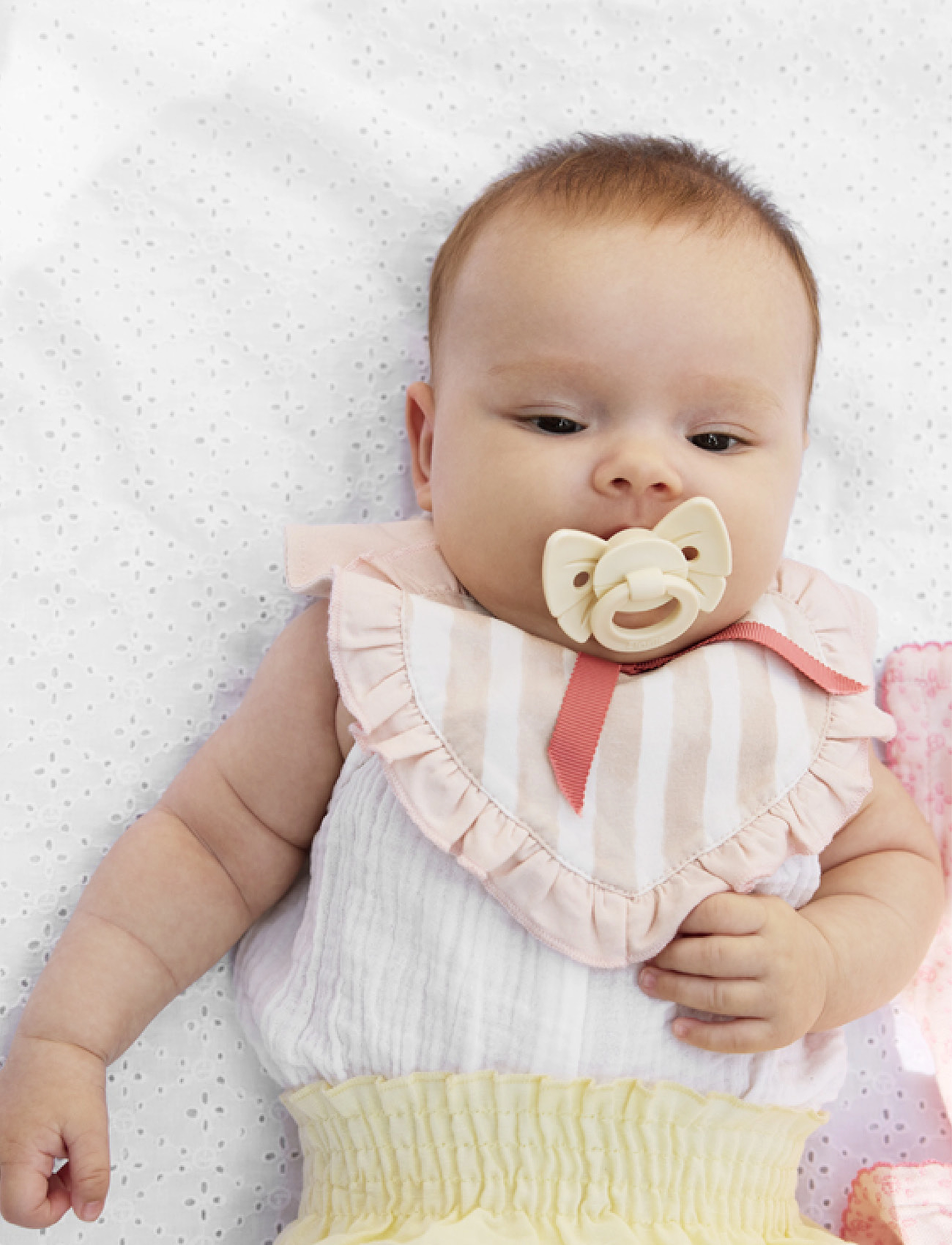 Elodie Details Binky Bow - Oat White, One Size, Cream, Sutter Og Tilbehør > Sutter, Børn