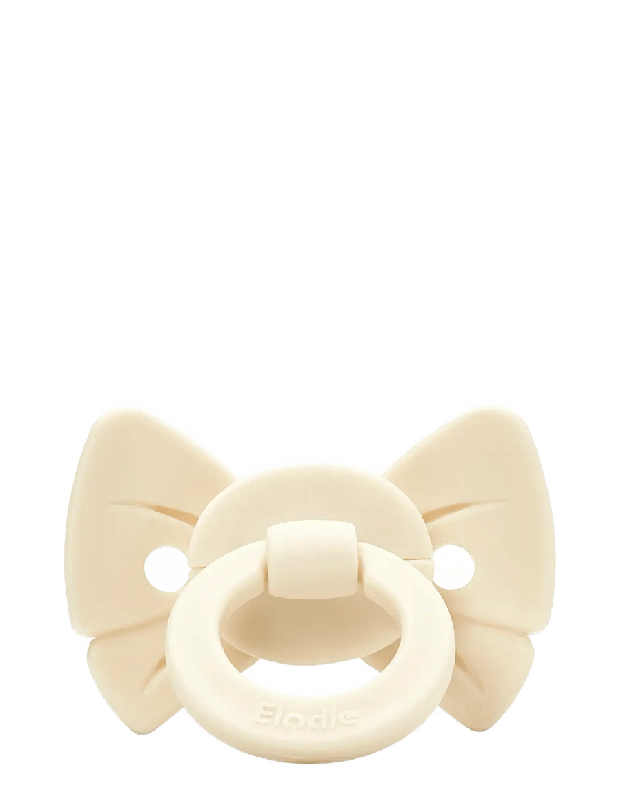 Elodie Details - Pacifier Binky Bow NB Oat White - schnuller - oat white - 1