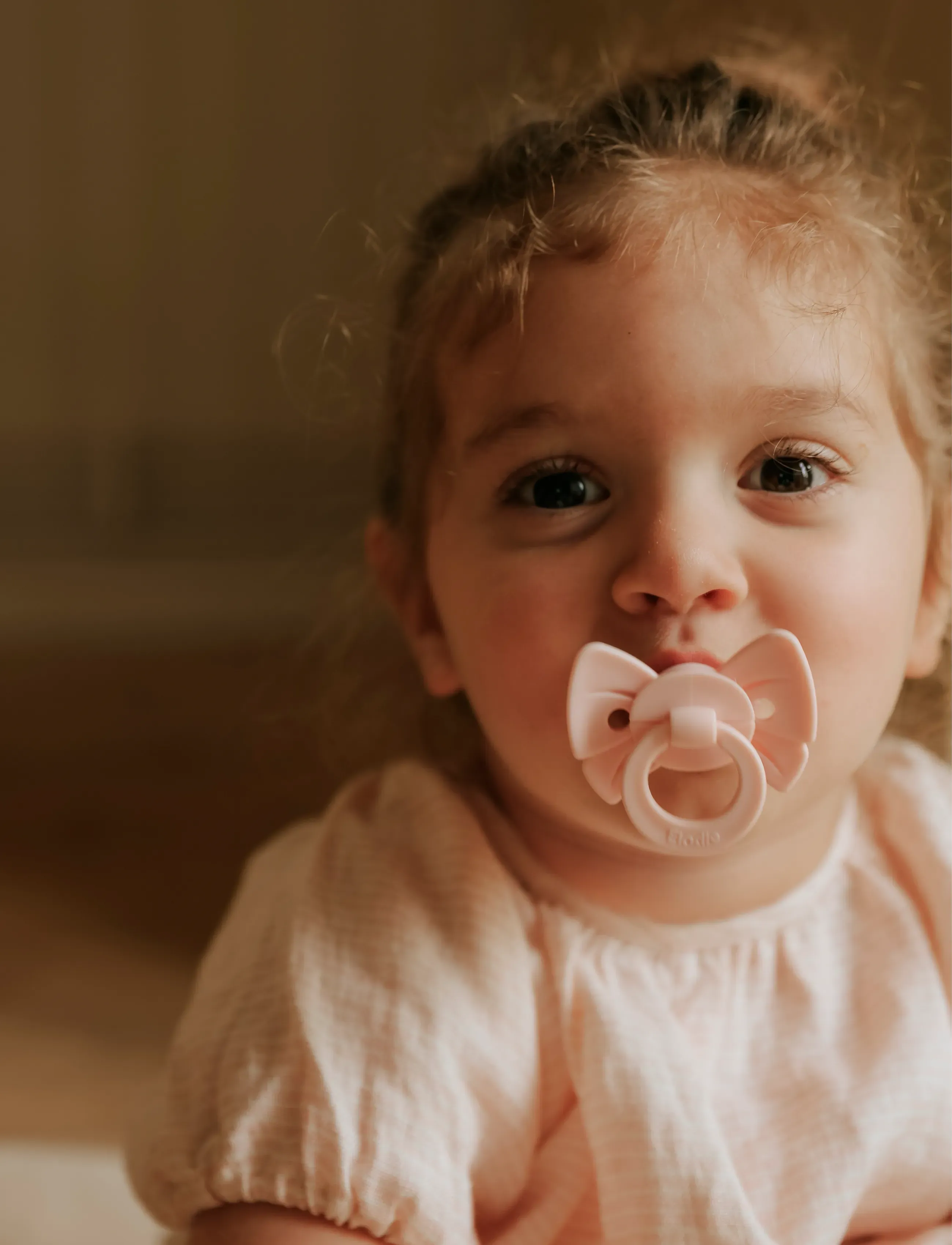Elodie Details Pacifier Binky Bow Nb Misty Pink, One Size, Pacifiers & Accessories, Rosa - Pacifiers, Kinder