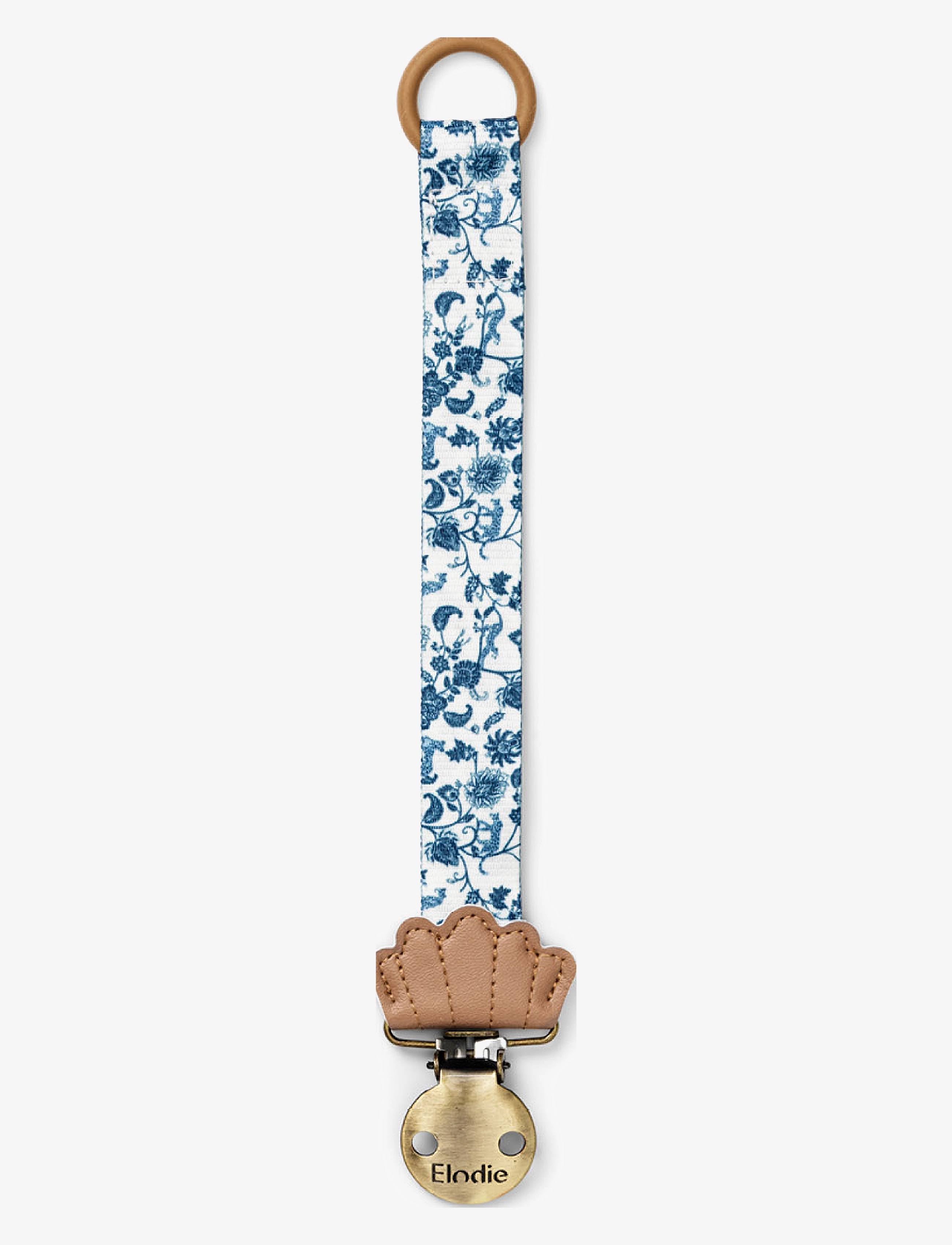 Elodie Details Pacifier Clip - Garden Leo Toile - App deal - GARDEN LEO TOILE / blue