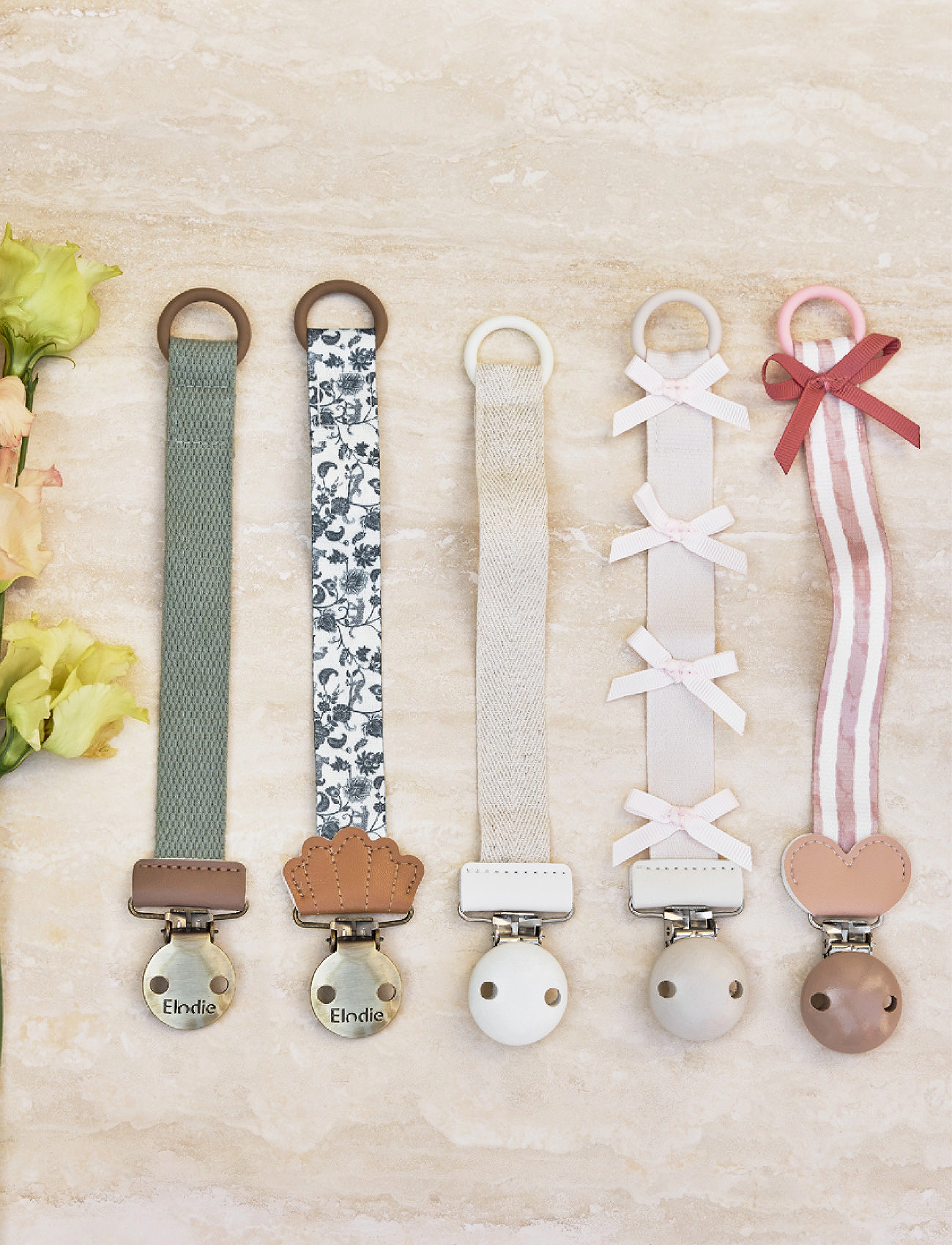 Elodie Details Pacifier Clip Hazy Jade, One Size, Pacifiers & Accessories, Khakigrün - Clips, Kinder