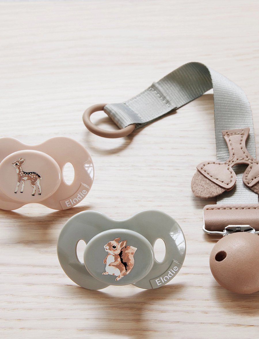 Elodie Details - Pacifier Clip Wood - Hazy Jade Acorn - hazy jade - 3