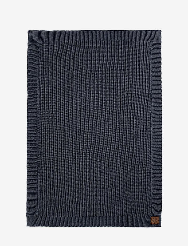 Elodie Details - Wool Knitted Blanket - antklodės kūdikiams - dk blue - 1