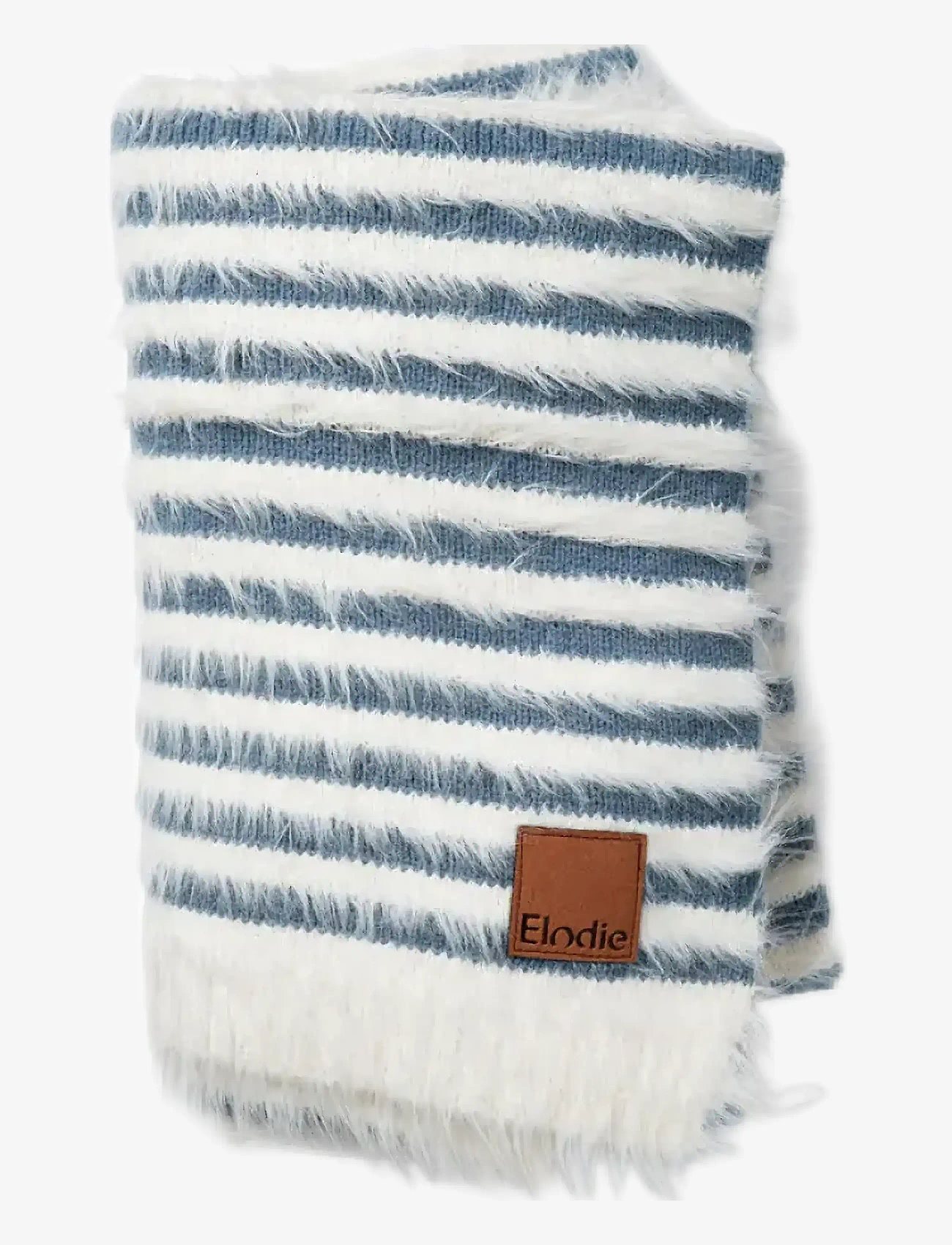 Elodie Details - Furry Knit Blanket - Berry Blue - babytepper - berry blue - 1
