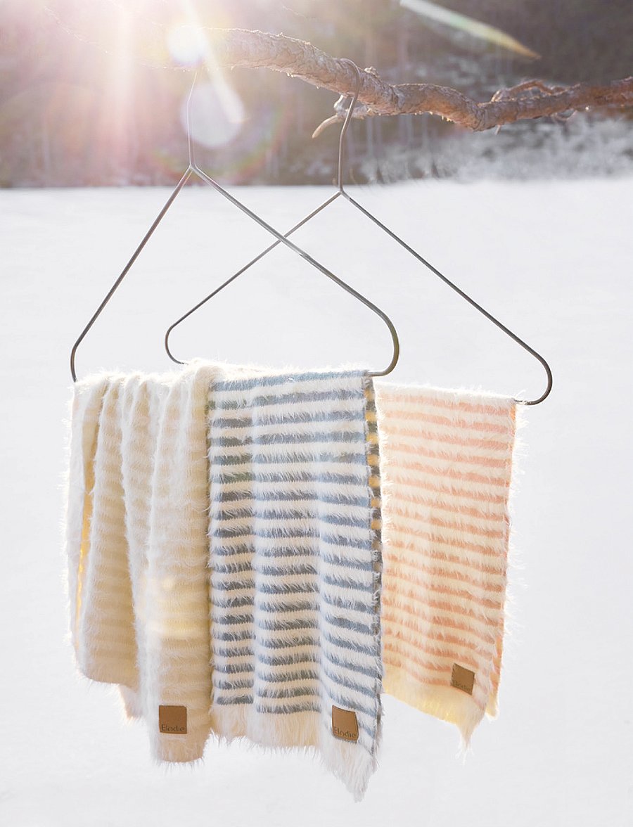 Elodie Details - Furry Knit Blanket - Berry Blue - couvertures pour bébé - berry blue - 4