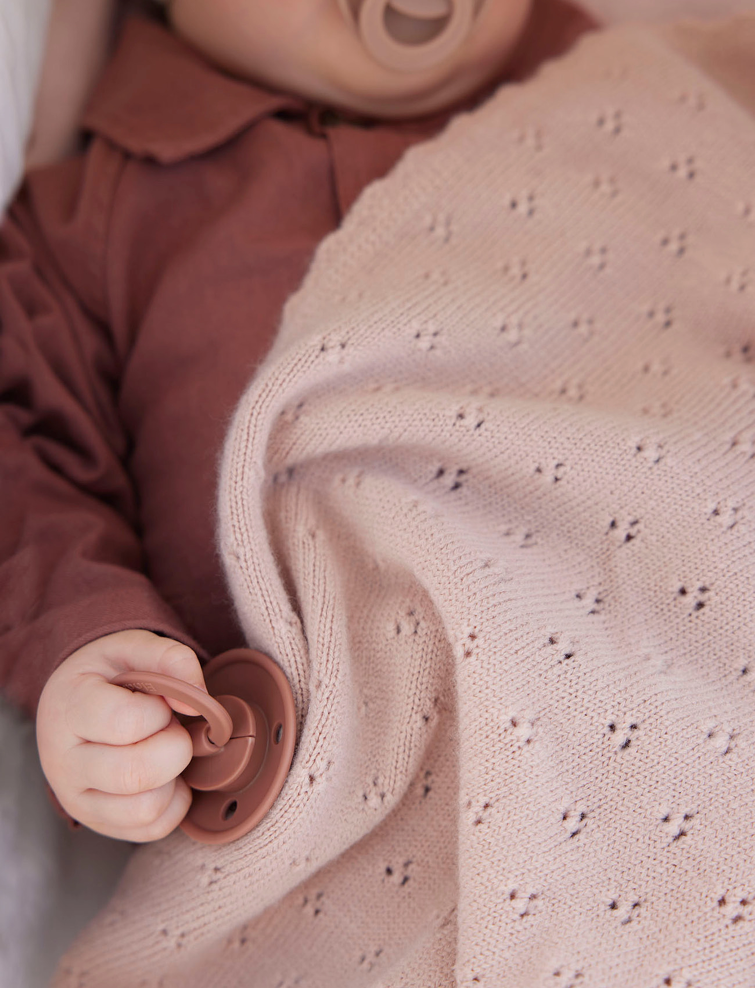 Elodie Details Pointelle Blanket - Blushing Pink, One Size, Pink, Babysøvn > Babytæpper, Børn