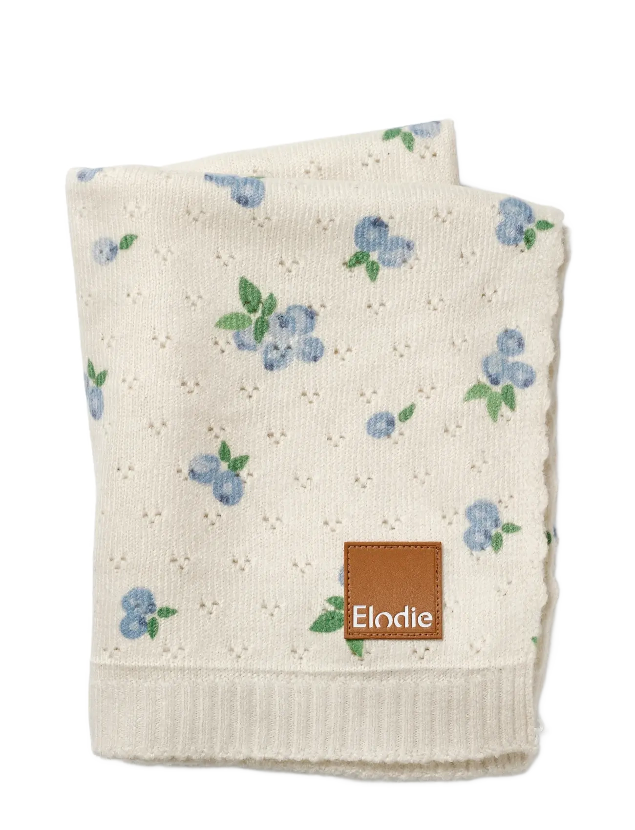 Elodie Details Pointelle Blanket Blueberry Bliss - Julegave - BLUEBERRY BLISS / cream