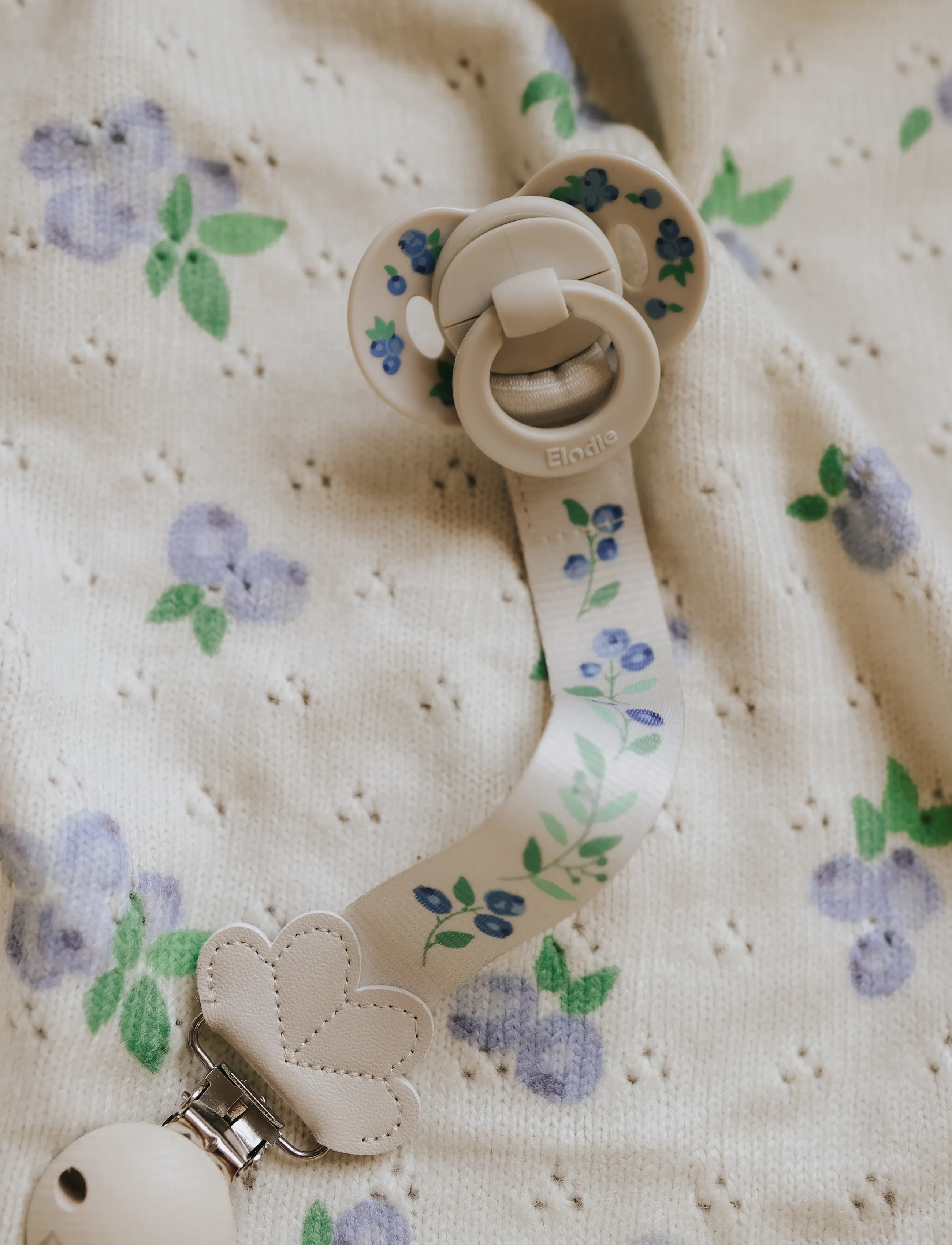 Elodie Details Pointelle Blanket Blueberry Bliss, One Size, Baby Sleep, Creme - Cuddle Blankets, Kinder