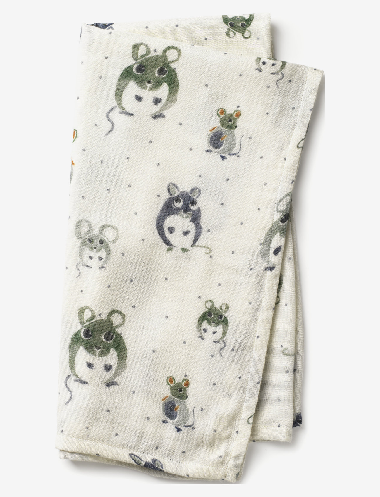 Elodie Details - Bamboo Muslin Blanke - Forest Mouse - muslino antklodės - white/mint/dusty blue - 0