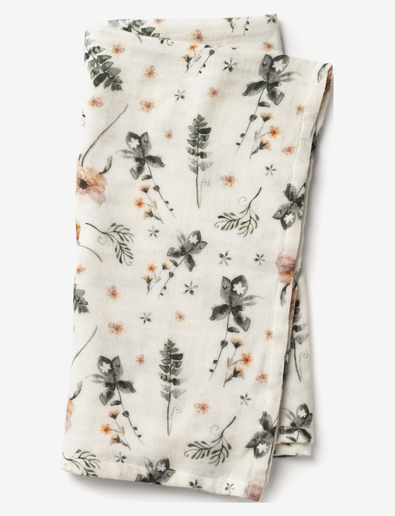 Elodie Details - Bamboo Muslin Blanke - Meadow Blossom - musselintæpper - white/pink/green - 1