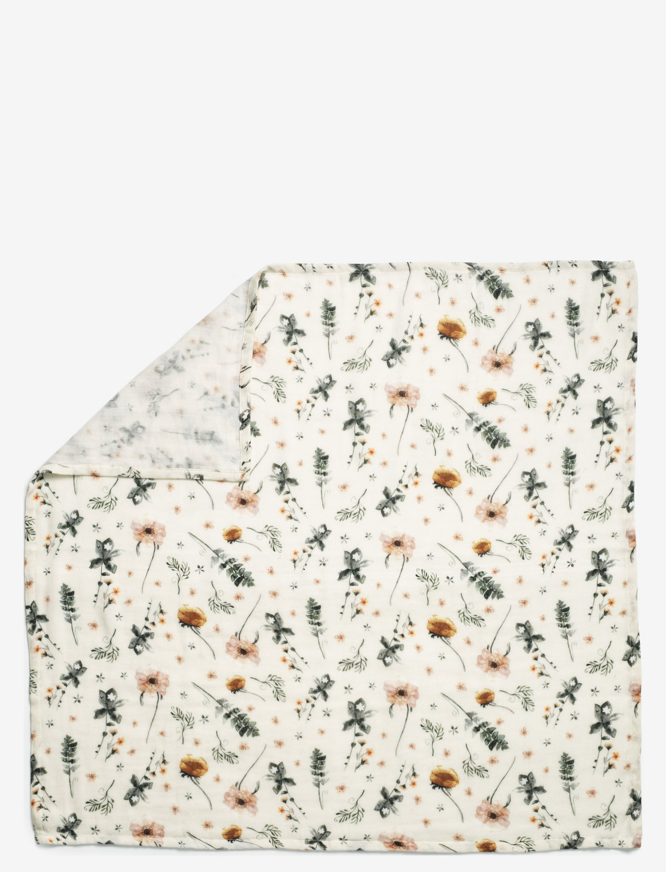 Elodie Details - Bamboo Muslin Blanke - Meadow Blossom - musselintæpper - white/pink/green - 2