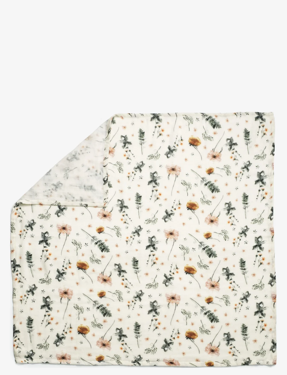 Elodie Details - Bamboo Muslin Blanke - Meadow Blossom - muslinfiltar - white/pink/green - 2