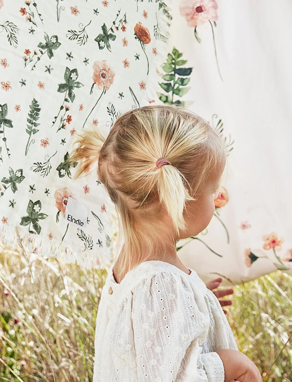 Elodie Details - Bamboo Muslin Blanke - Meadow Blossom - muslinfiltar - white/pink/green - 0
