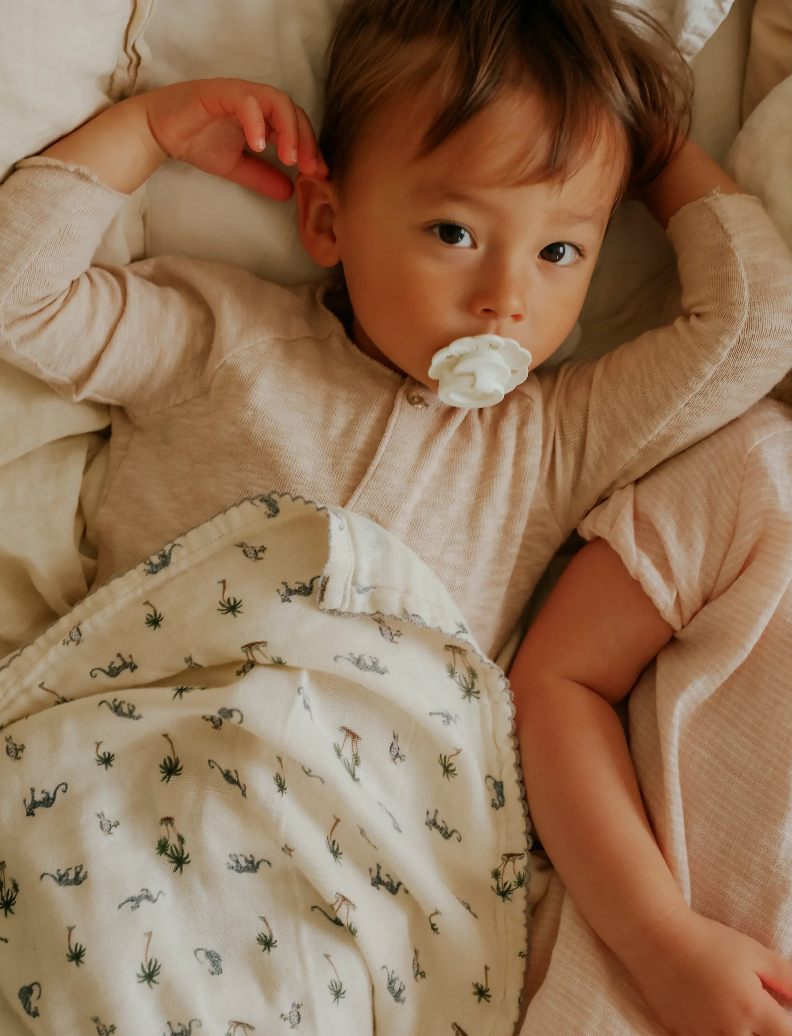 Elodie Details Bamboo Muslin Blanket Garden Leo's Resort, One Size, Cream, Muslinger > Muslingetæpper, Børn