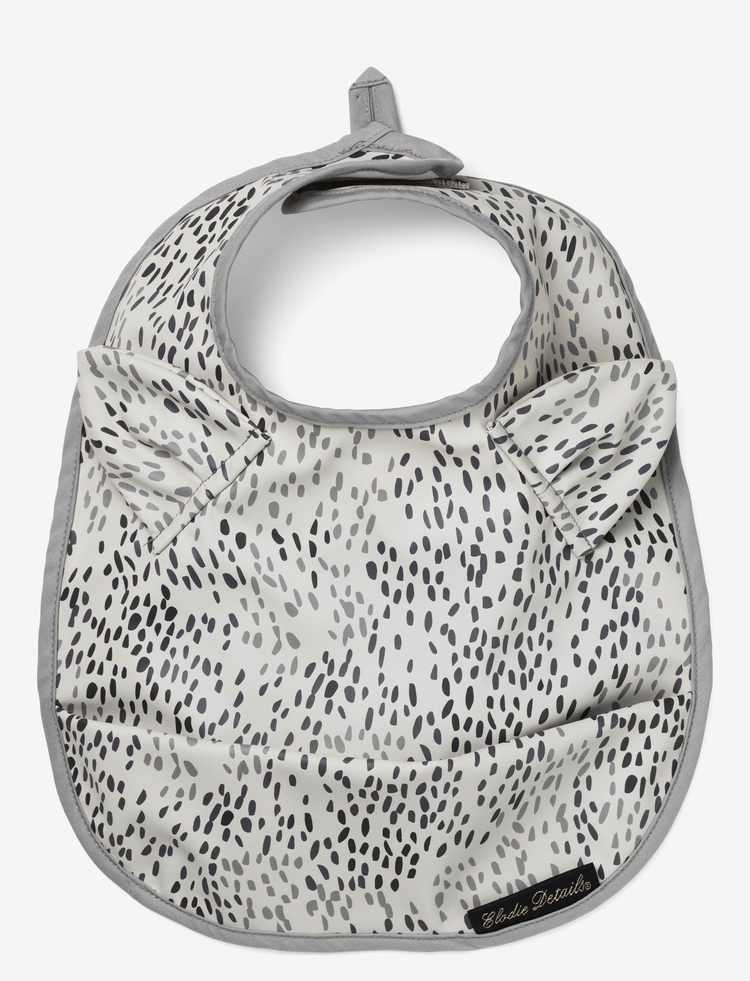 Baby Bib - Dots of Fauna - WHITE/GREY