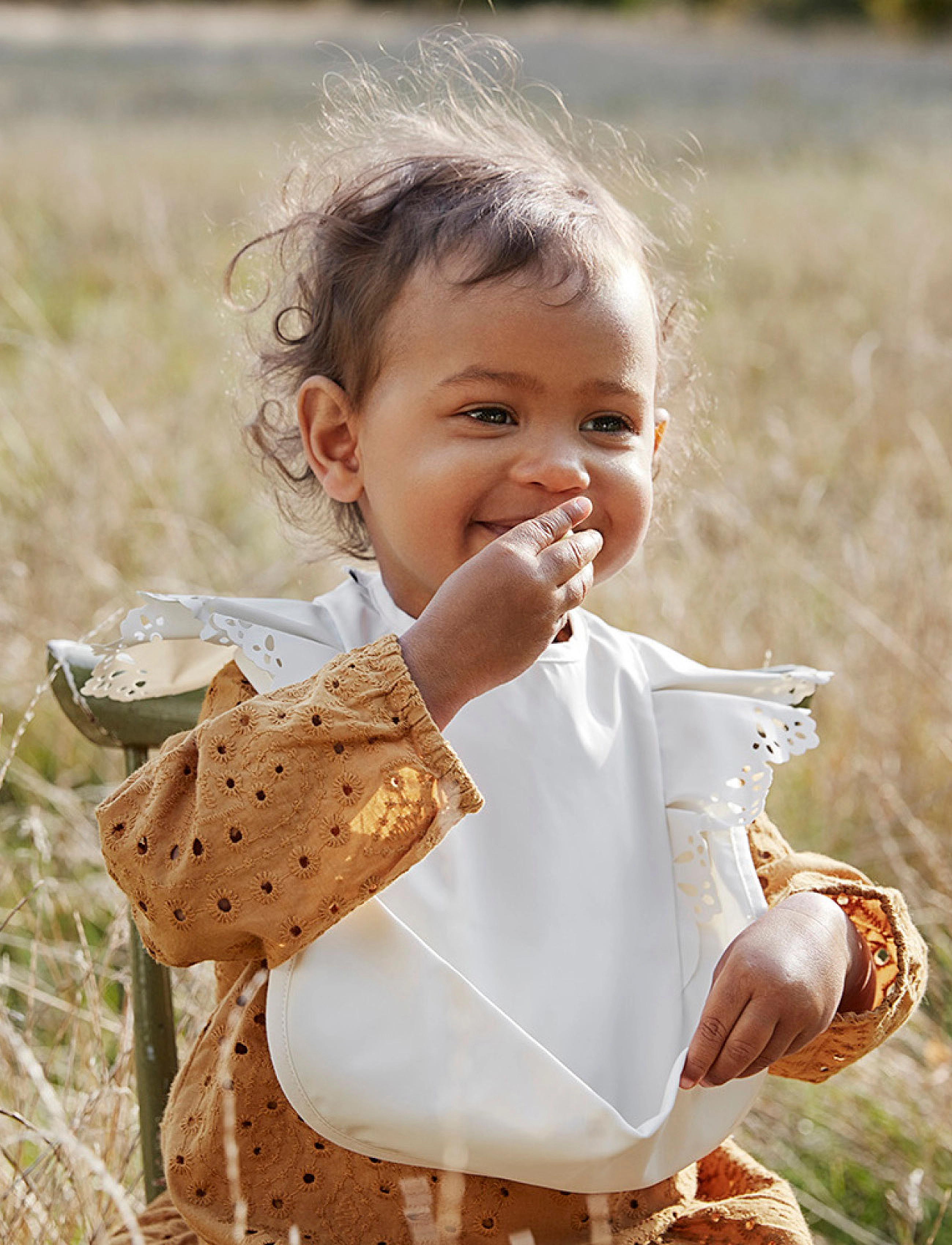 Elodie Details Baby Bib Vanilla White, One Size, Bibs, Weiß - Sleeveless Kinder